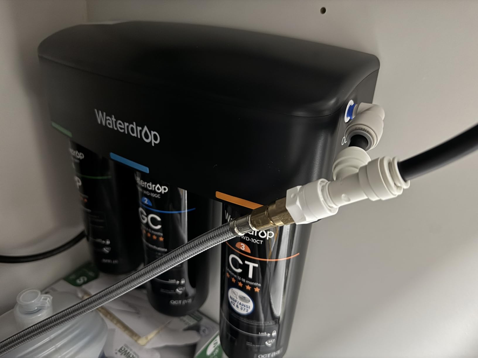 Waterdrop TSA 8 Layer Under Sink Water Filter System, Reduces PFAS, PFOA/PFOS, Fluoride, Chlorine, Bad Taste & Odor, NSF/ANSI 42 Certified, Direct Connect to Faucet customer photo 1