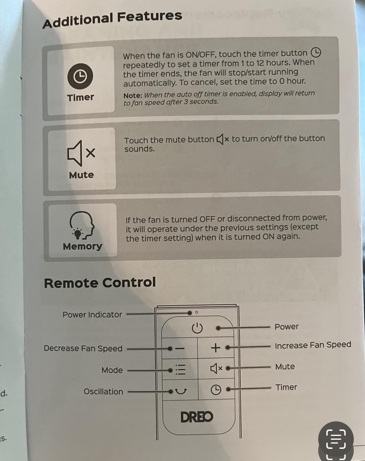 DREO Tower Fan for Bedroom, 90° Oscillating Fans that Blow Cold Air, 5 Speeds, 4 Modes with 26ft/s Velocity, 12H & 28dB Quiet Timer, Remote, Touch, 40