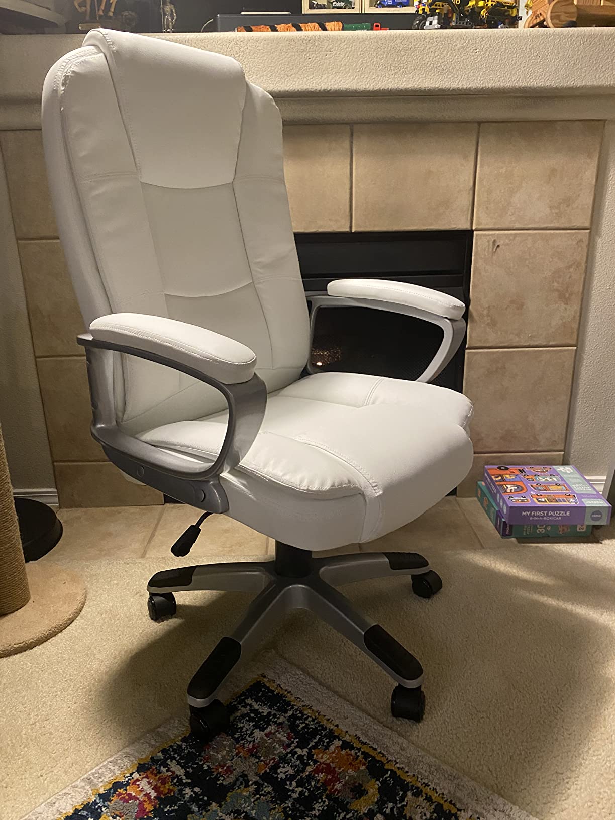 OFIKA Home Office Chair, 400LBS Big and Tall Computer Chair Heavy Duty Design, Ergonomic High Back Cushion Lumbar Back Support, Adjustable Executive Leather with Armrest customer photo 2
