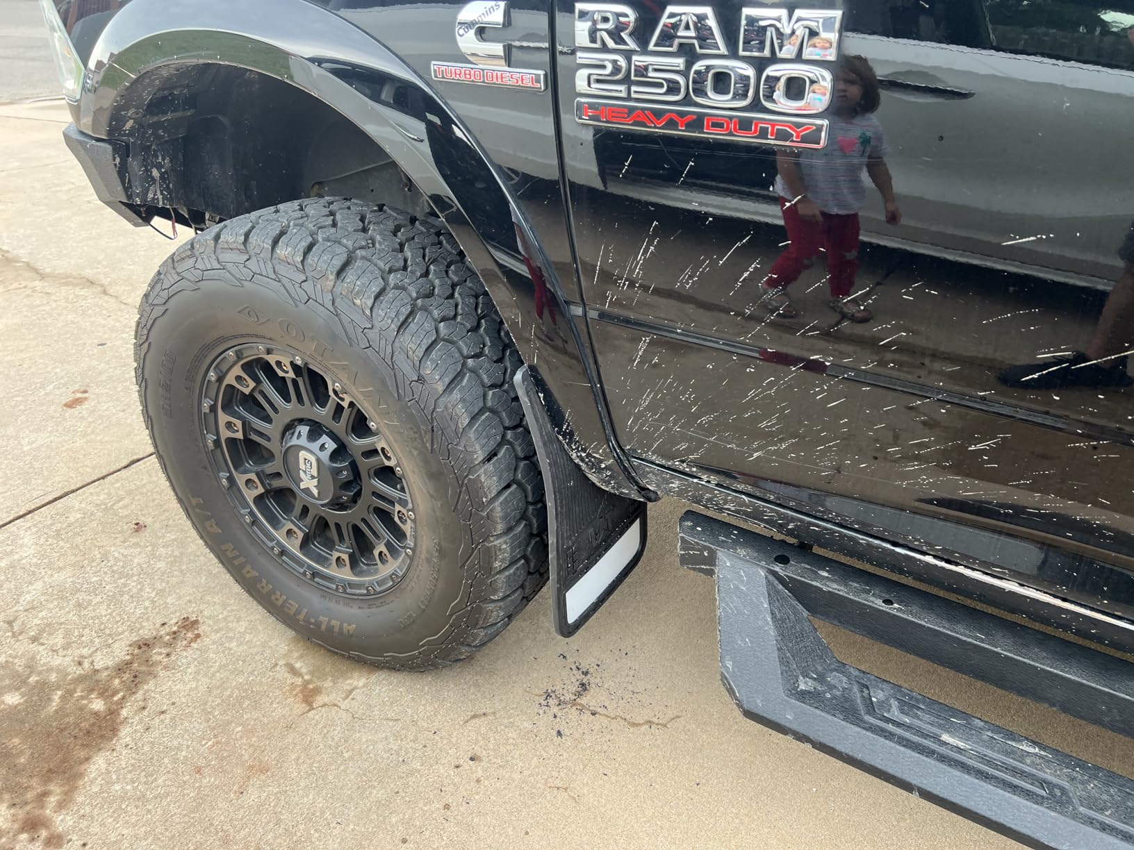 Caterpillar Heavy Duty Splash Guards Pro Mud Flaps Fenders - Ultra Tough Dirt/Slush Protection with Night Reflectors - Easy Installation (CAGD-080+CAGD-080_ALT) Front/Rear Tires, 4 Count (Pack of 1) customer photo 2