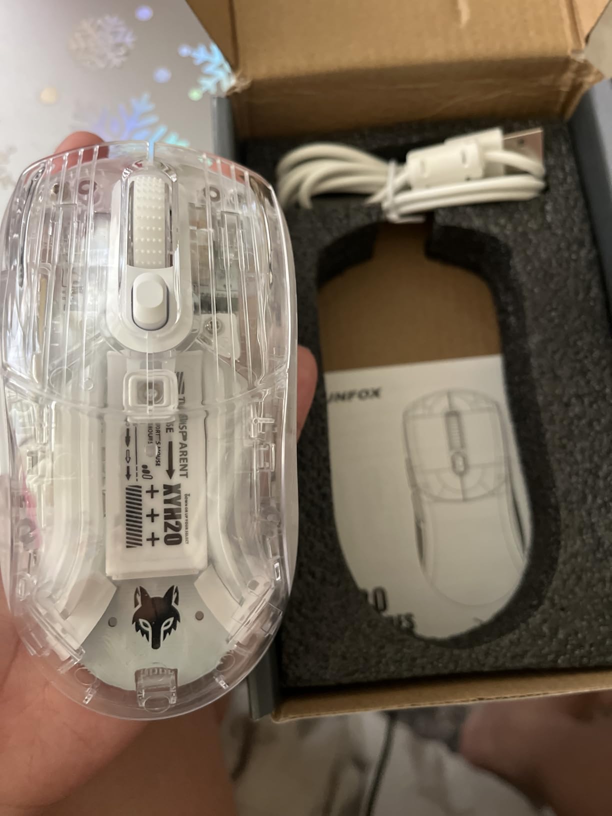 Bluetooth Wireless Mouse, Transparent RGB Mechanical Dual Mode Gaming Mouse, A Must-Have Cool USB Computer Mouse for Gaming and Esports customer photo 2