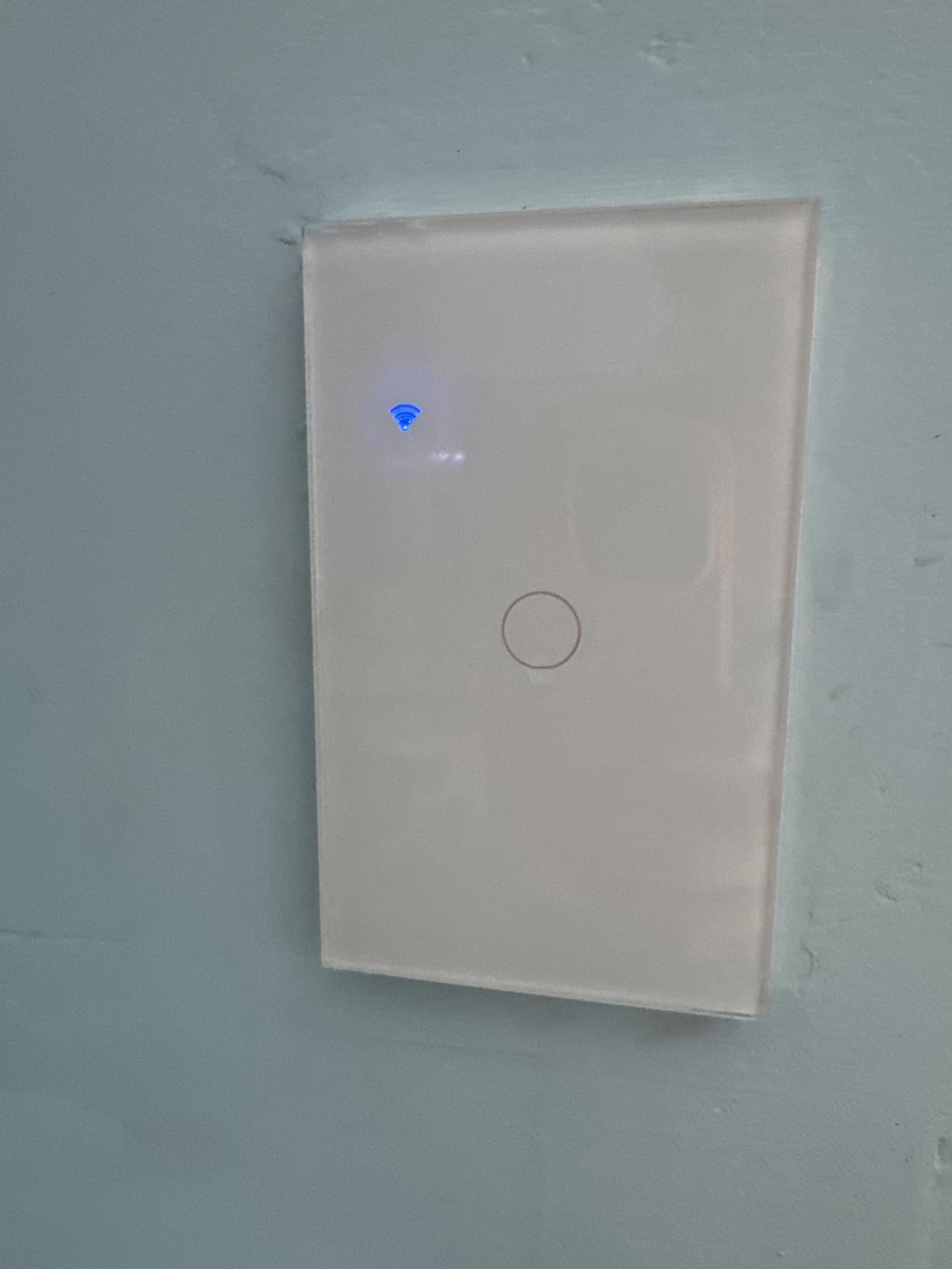 MoesGo 2nd Generation WiFi RF433 Smart Touch Wall Single Fire Smart Switch, No Neutral Wire Needed, Compatible with Smart Life/Tuya App, Works with Alexa and Google Home Single Pole 110V White 1 Gang customer photo 1