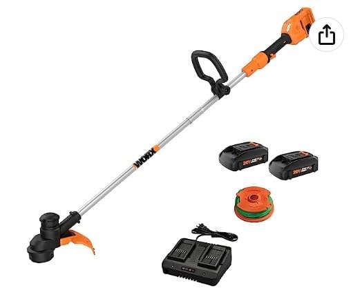 WORX Cordless String Trimmer, 13'' Electric Weed Eater with Dual-Exit Cutting Head, 40V Electric Weed Wacker with Auto Feed, 2 Batteries & Charger Included (WG183) customer photo 2