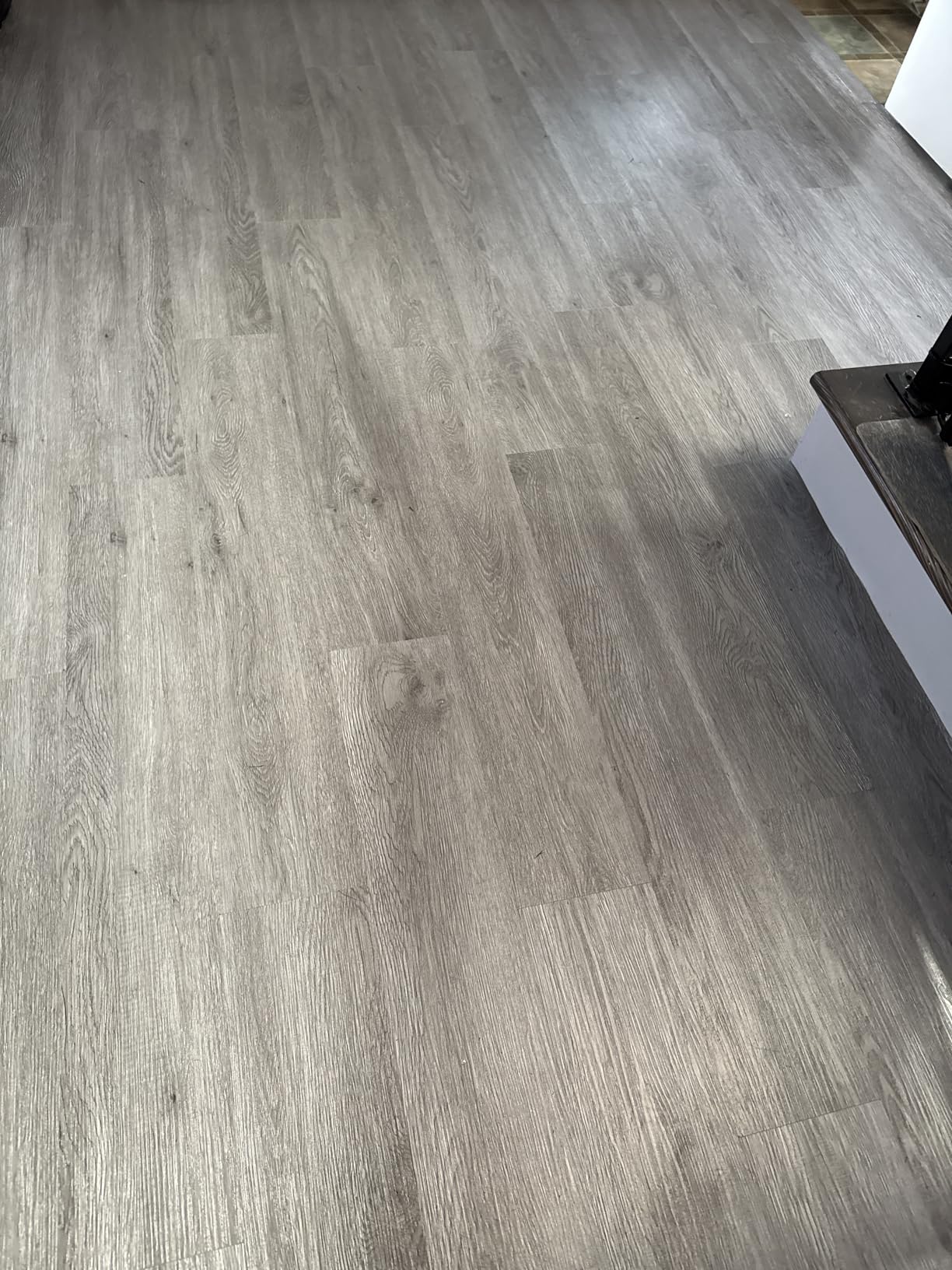 Art3d Peel and Stick Floor Tile Vinyl Wood Plank 36-Pack 54 Sq.Ft, Deep Gray, Rigid Surface Hard Core Easy DIY Self-Adhesive Flooring customer photo 2