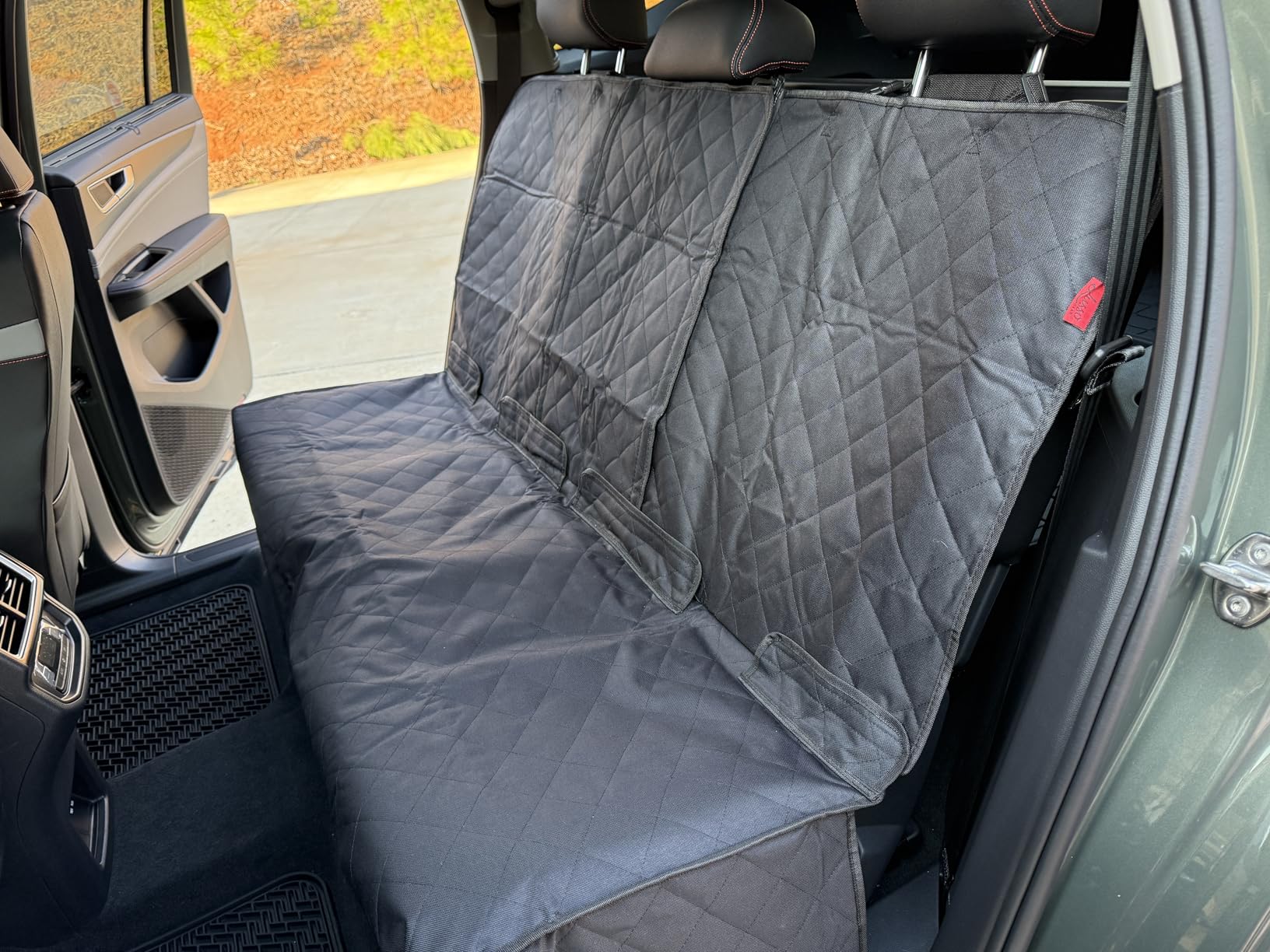 Lusso Gear Dog Car Seat Cover - Waterproof Non-Slip Car Back Seat Protector - Rear Car Seat Cover for Dogs - Universal Fit for Sedans Trucks SUVs - Scratchproof Backseat Car Cover - Machine Washable customer photo 1