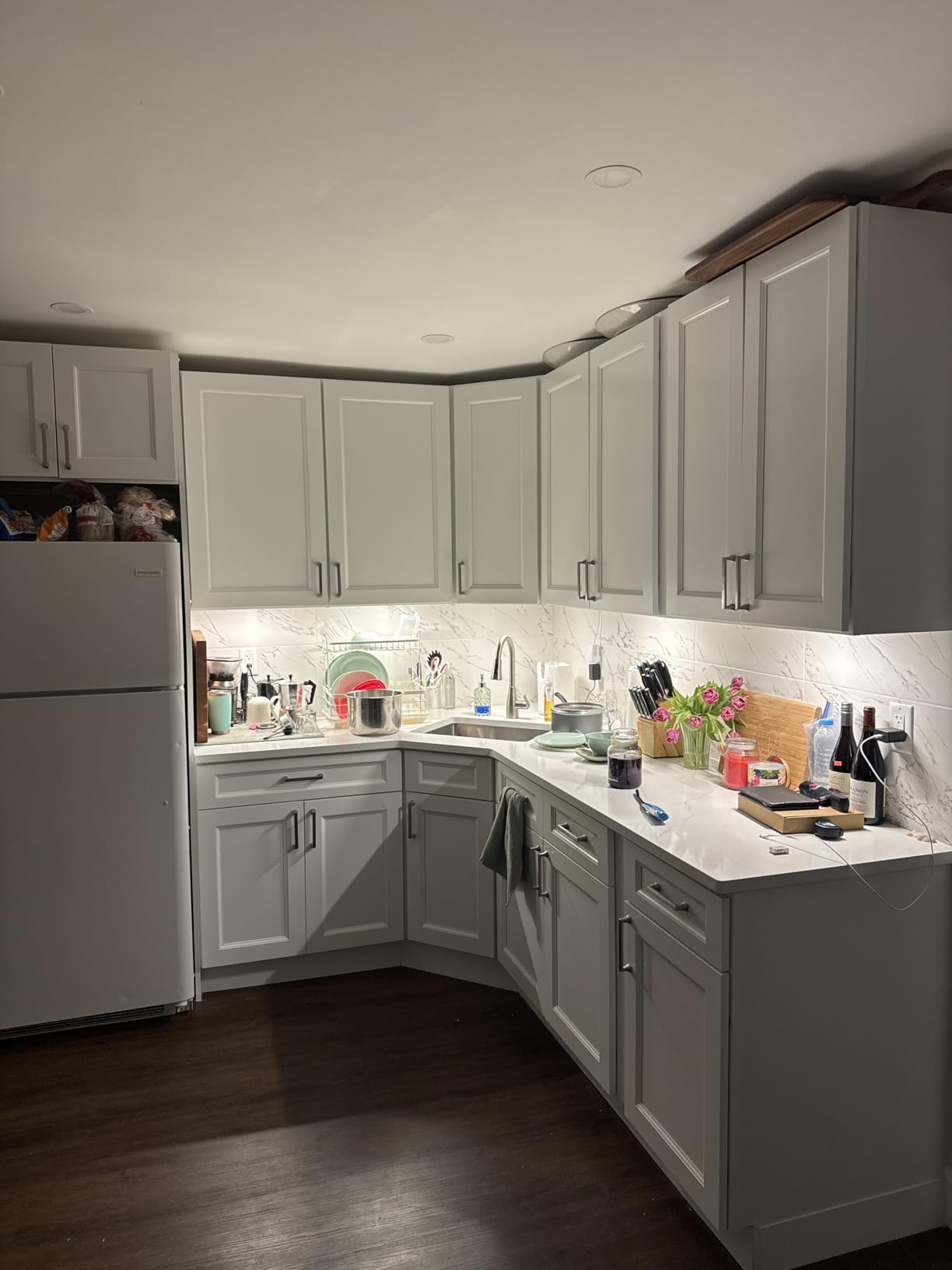 PureOptics LED Works with Alexa Smart Under Cabinet Lighting Kit, Adjustable LEDs, (6) 9