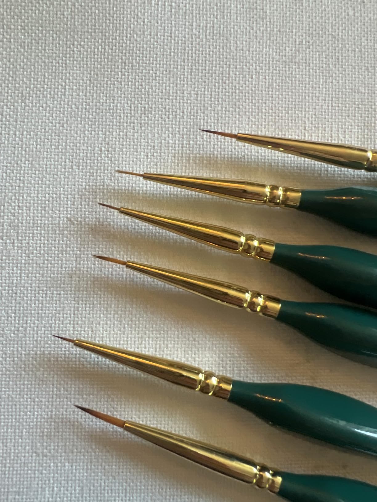 Transon Detail Thin Paint Brush Set 6pcs for Model Minature Craft and Art Painting Green customer photo 1