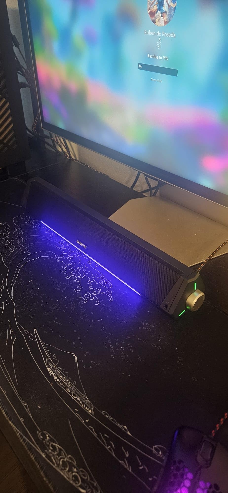 BLUEDEE Computer Speakers for Desktop PC, Computer Sound bar, HiFi Stereo Speakers for Computer Desktop, Bluetooth 5.0 and 3.5mm Aux-in PC Soundbar, USB/USB C Powered Gaming Speakers for pc, Laptop customer photo 2