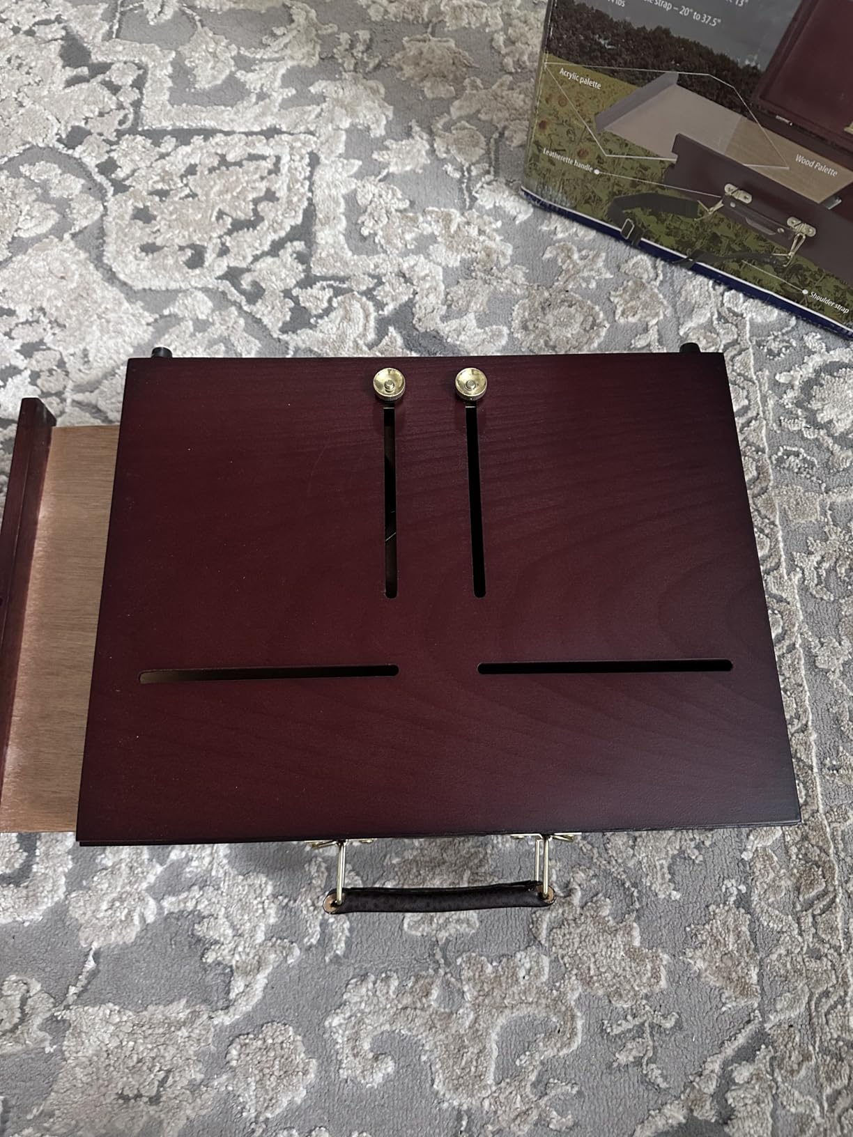 Soho Urban Artist Scout Pochade Box for Plein Air Painting Easel with Storage, Lightweight & Portable, Mahogany Finish customer photo 2