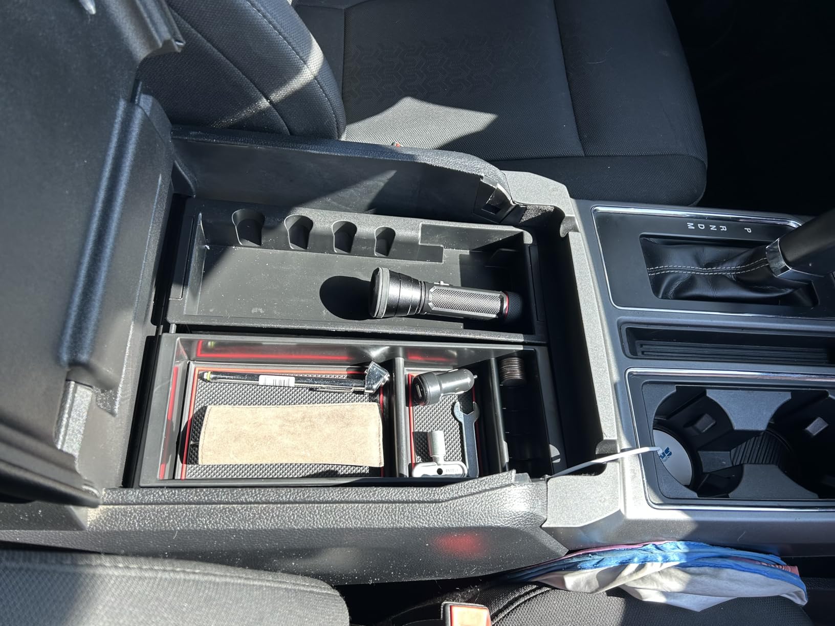 PIMCAR Compatible with Ford 2015-2020 F150, 2017-2022 F250 F350 F450, 2018-2024 Expedition Center Console Organizer Insert Tray Pallet Storage Accessories (Work Great with The Factory Tray)-One Piece customer photo 2