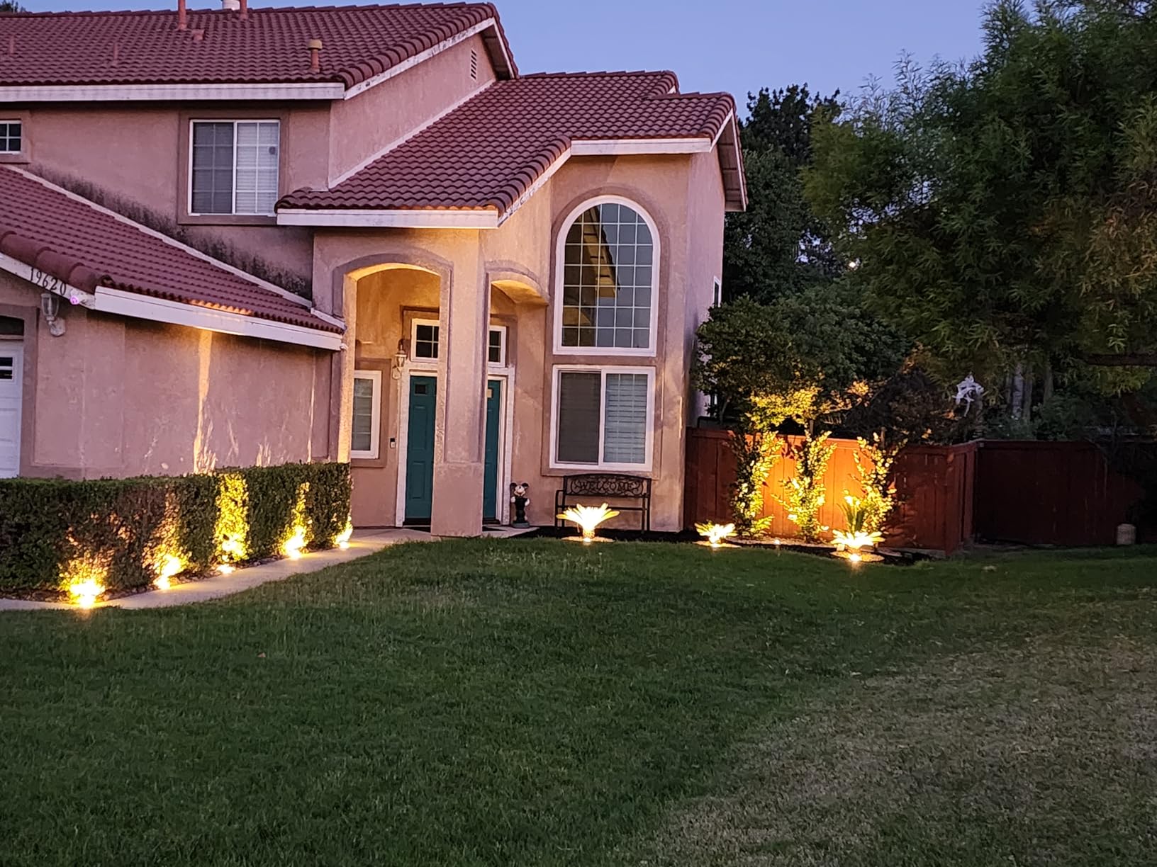 SUNVIE Low Voltage Landscape Well Lights with Wire Connectors, 12W LED, IP67 Waterproof Outdoor In-Ground Garden Lights 12V-24V Warm White for Pathway Driveway Deck (10 Pack & Connectors) customer photo 2