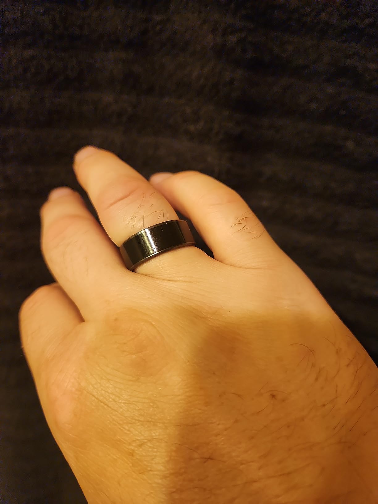 Waterproof Ceramic NFC Ring, NFC Forum Type 2 215 496 Bytes Chip Universal for Mobile Phone, All-round Sensing Technology Wearable Wide Surface Fasion Ring customer photo 1