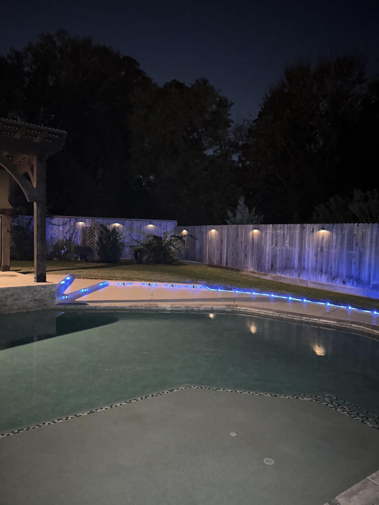 VOLISUN Solar Driveway Lights Dock Deck Lights 12 Pack,2 Colors in 1, LED Solar Powered Waterproof Outdoor Warning Step Light for Driveway Sidewalk Pathway (White/Blue),Auto On/Off customer photo 1