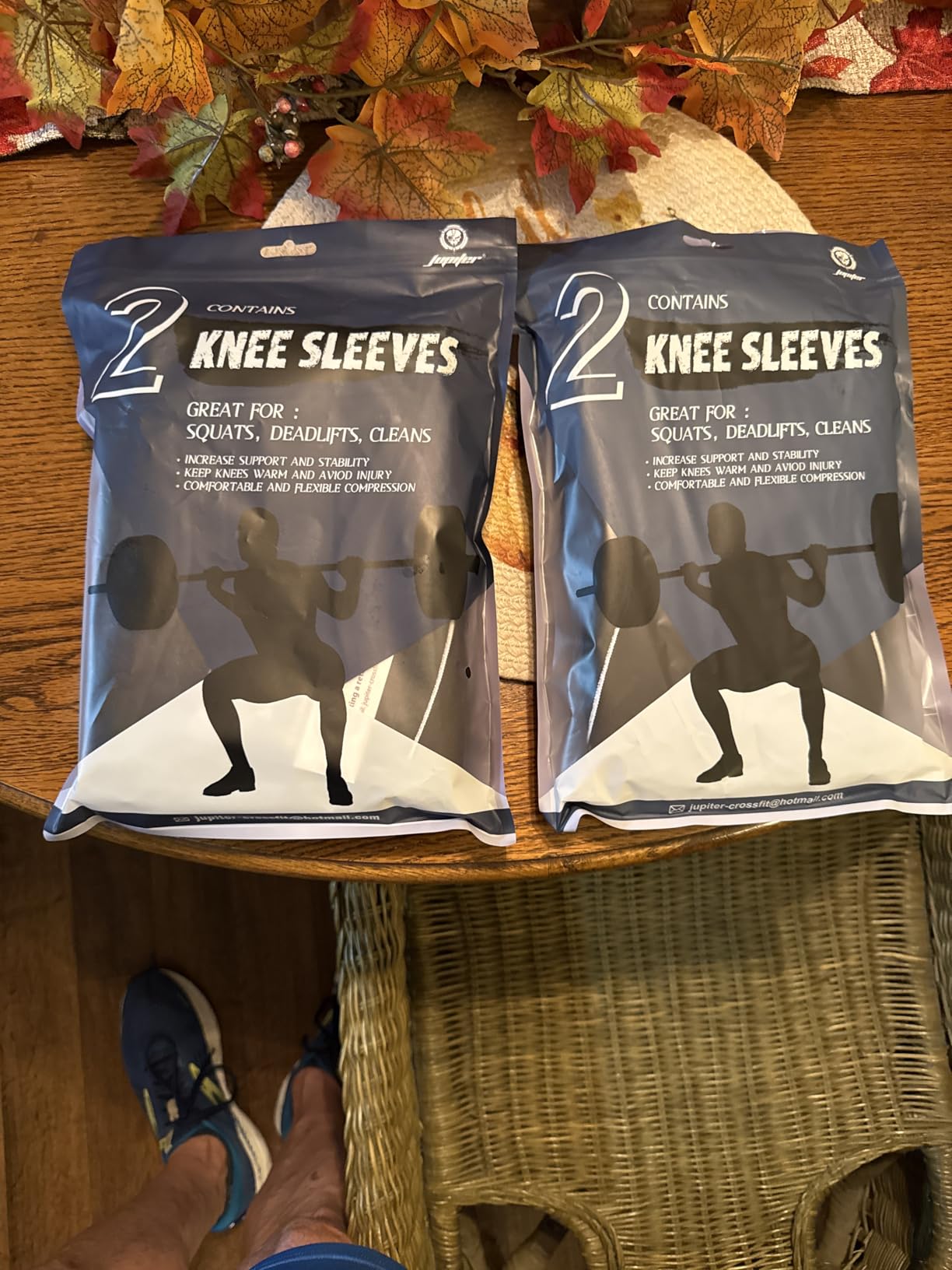 Jupiter Knee Sleeves (1 Pair), 7mm Compression Knee Braces for Squats,Weightlifting,Powerlifting,Cross Training for Men & Women customer photo 2
