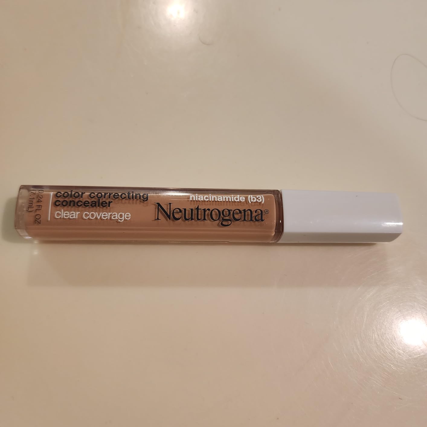 Neutrogena Clear Coverage Color Correcting Concealer Makeup, Lightweight Concealer with Niacinamide for Dark Spots, Oil-, Fragrance-, Paraben- & Phthalate-Free, Deep Peach, 0.24 fl. oz customer photo 1