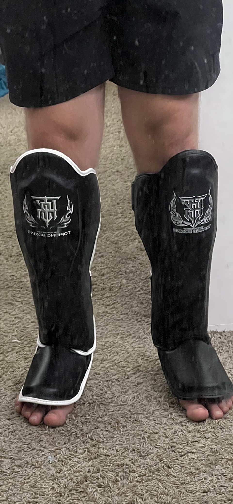 Top King New Pro Leather Shin Guards for Muay Thai customer photo 2