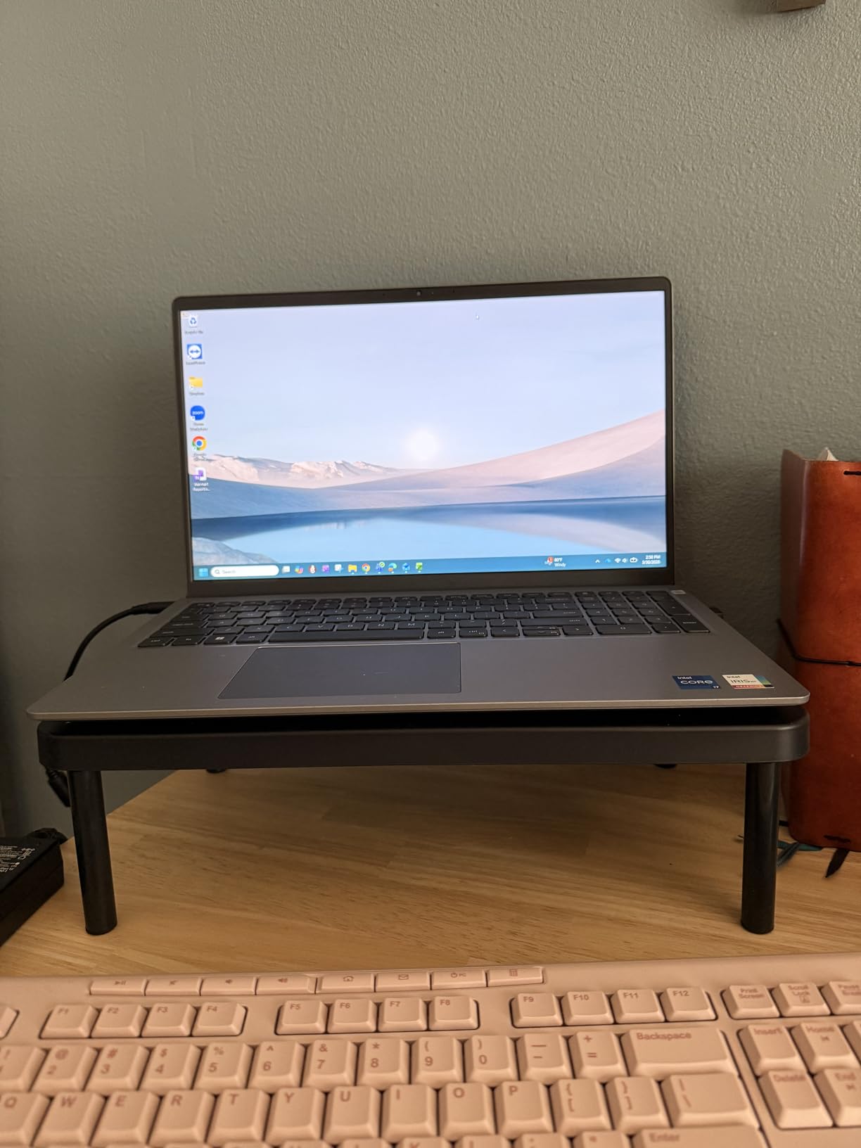 WALI Computer Monitor Stand for Desk, Adjustable Laptop Riser, Desk Monitor Stand Underneath Storage (STT003), 1 Pack, Black customer photo 1