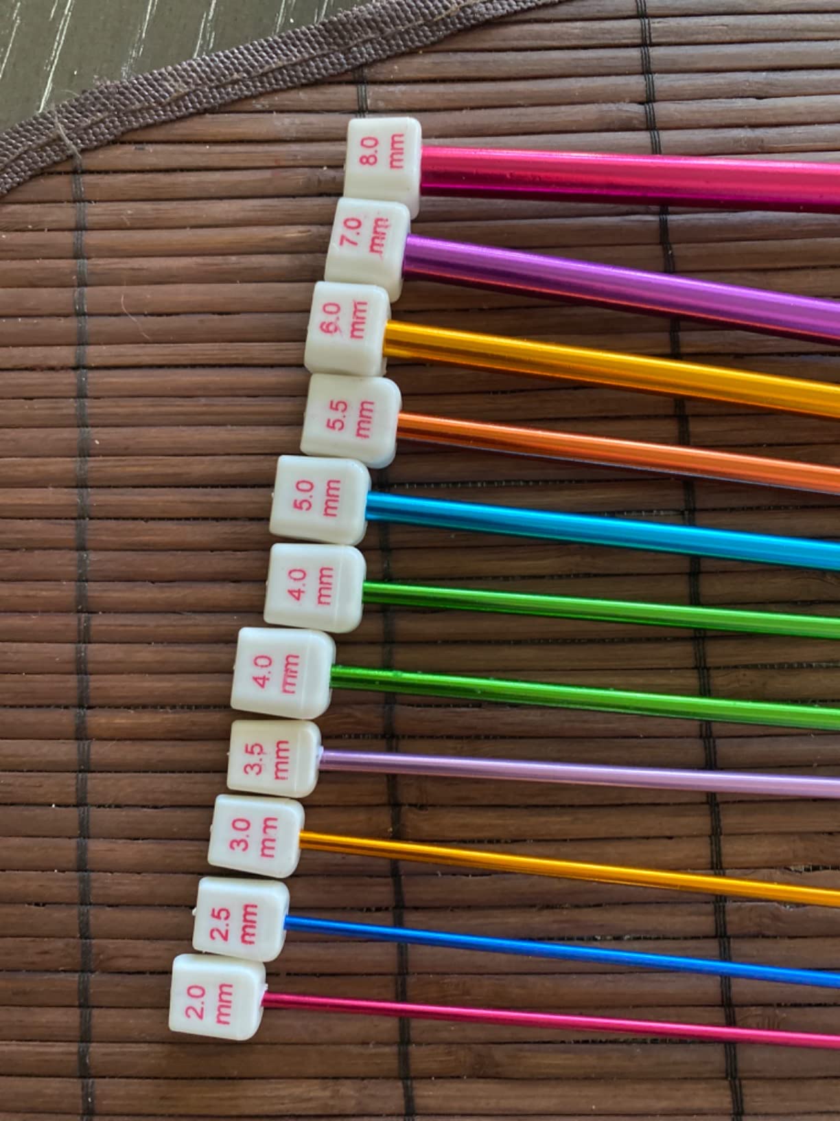 23 Pieces Tunisian Crochet Hooks Kit Including 12pcs 3-10 mm Bamboo Knitting Needle with Bead + 11pcs 2-8 mm Multi Color Tunisian Afghan Aluminum Crochet Hooks customer photo 2