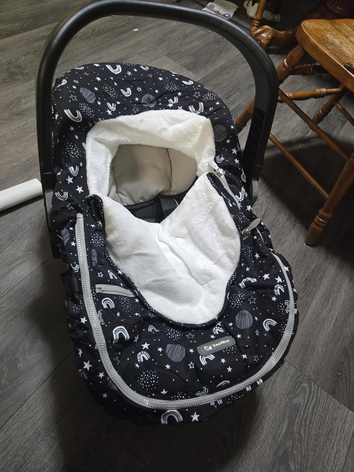 Yoofoss Baby Stroller Bunting Bags Winter Carseat Canopies Cover to Protect Baby from Cold Wind, Super Warm Plush Fleece Baby Carrier Cover for Infant Boys Girls customer photo 1