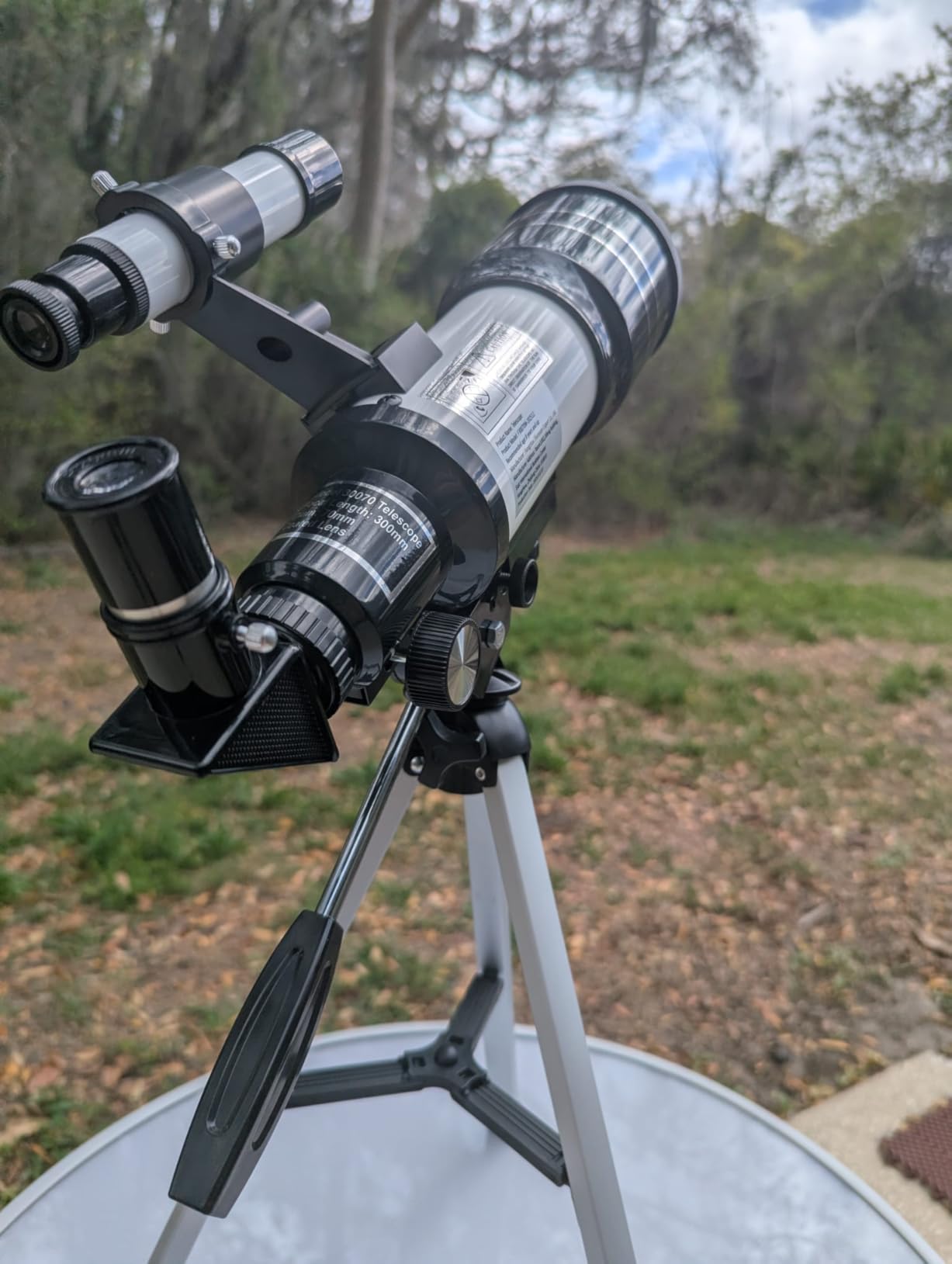 Telescope for Adults & Kids, 70mm Aperture Refractor (15X-150X) Portable Travel Telescope with Phone Adapter & Wireless Remote, Astronomy Beginners Gifts, Black customer photo 2