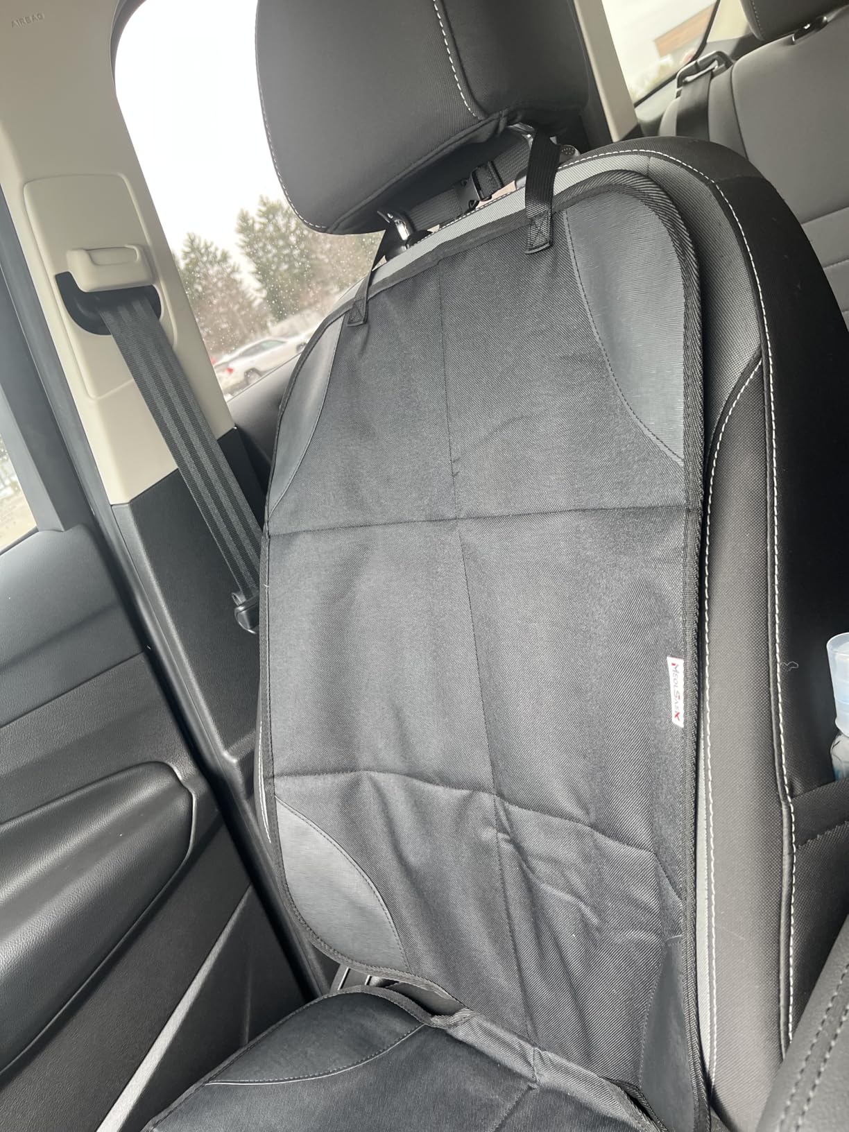 Meolsaek Car Seat Protector for Child Car Seat, Durable 600D Fabric Waterproof Car Seat Cover with Thick Pad Non-Slip Backing，No Imprints (Black 2pcs) customer photo 2