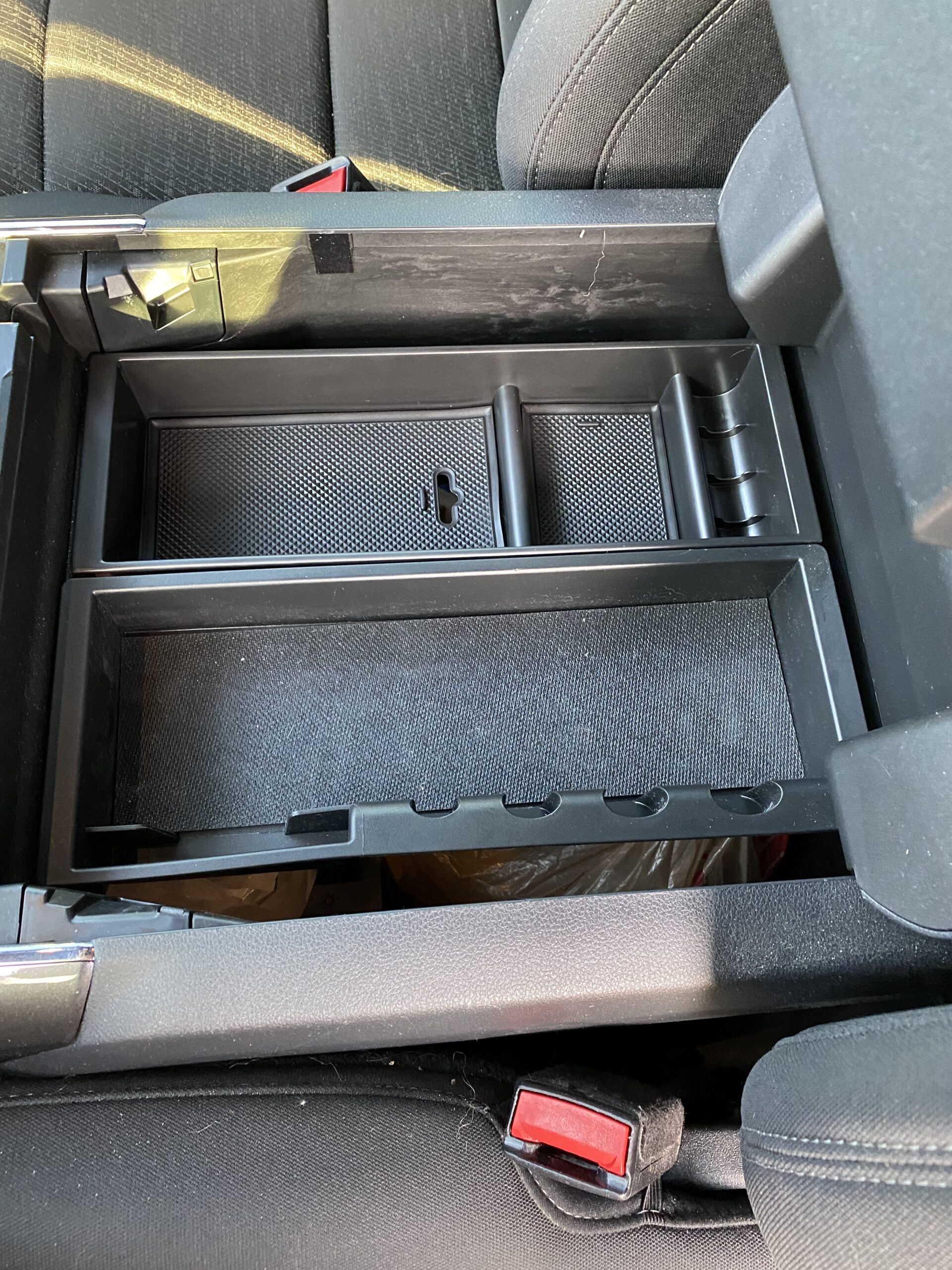 JDMCAR Center Console Organizer Compatible with Ford F150 Accessories 2024 2023 2022 2021,Center Console tray for F-150 Interior Accessories, Matte Black -(Full Console w/Bucket Seats ONLY) customer photo 2