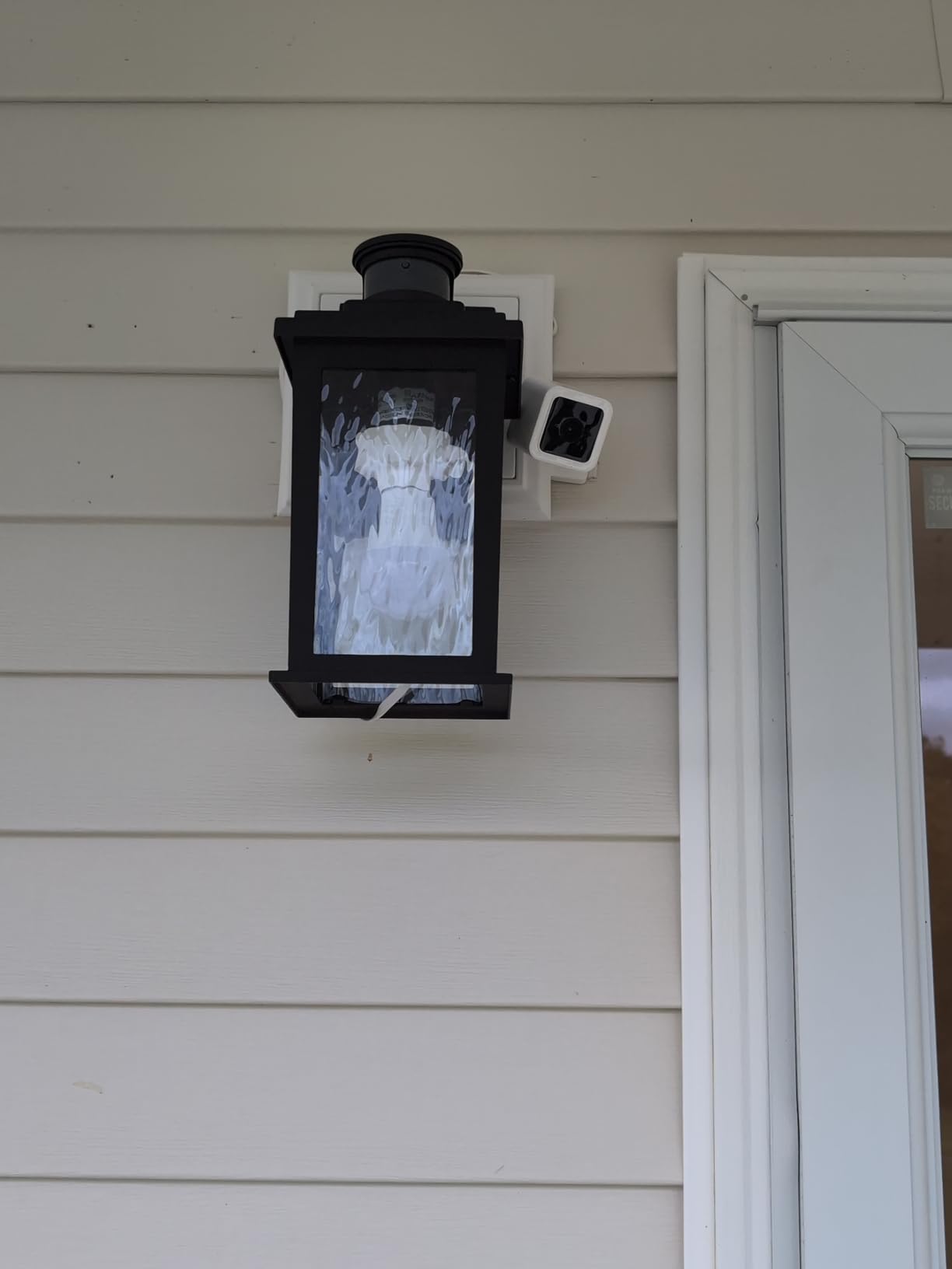 Motion Sensor Outdoor Lights Wall Mount, Dusk to Dawn Exterior Light Fixture, 100% Anti-Rust Aluminum Waterproof Porch Light Outside Wall Lights for House, Black Wall Sconce Lanterns with Water Glass customer photo 1