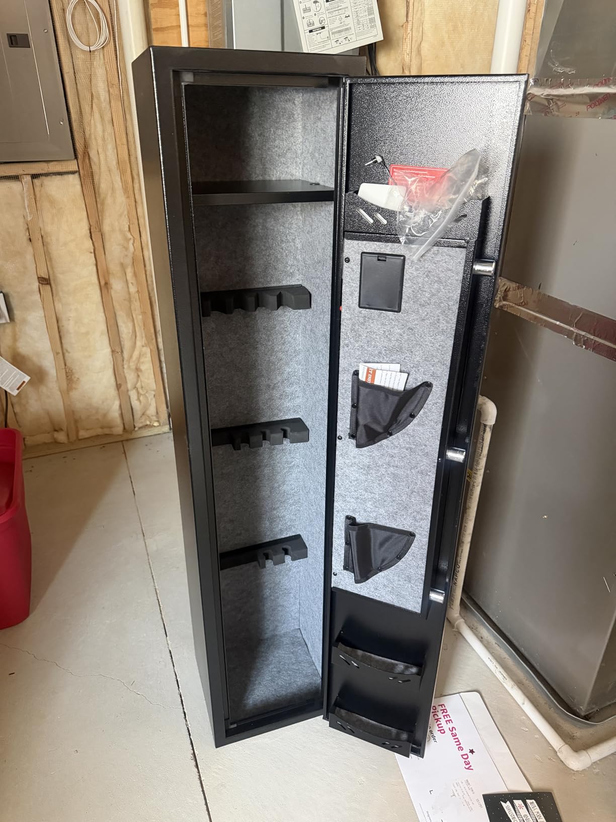 KAER Assembled Gun Safe for Rifles and Pistols with Electronic Lock Steel Gun Cabinet for 3-5 Shotguns 5 Handguns and Ammo, Large Rifle Safe with Removable Shelf Gun Rack LED Light customer photo 2
