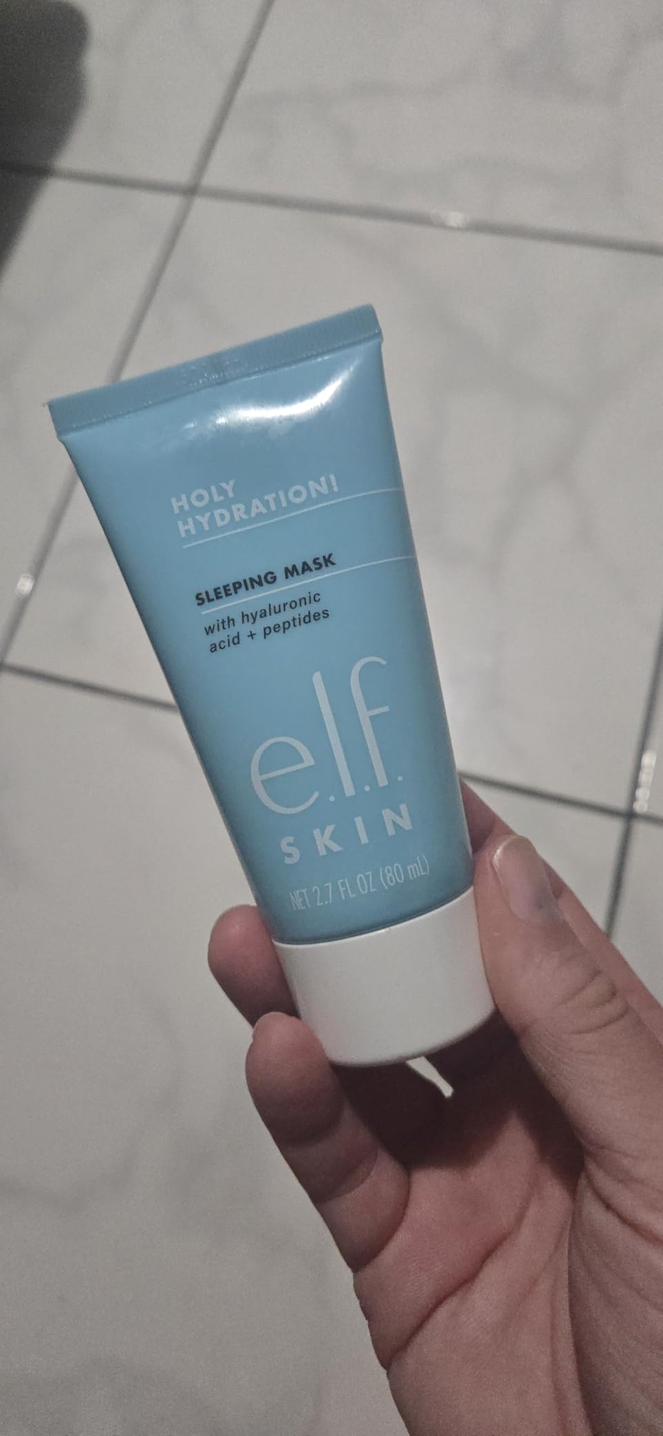 e.l.f. SKIN Holy Hydration! Sleeping Mask, Moisturizing & Plumping Dual-Use Sleep Or Rinse-Off Face Mask, Soothes Skin With A Creamy Formula customer photo 2