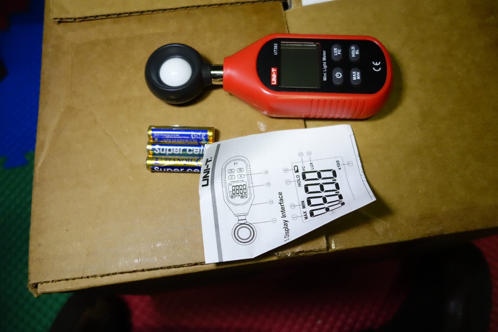 UNI-T UT383 Light Meter Lux Meter Lumens Digital Illuminance Meter 0~199,900 Lux (0~18,500 FC) customer photo 2