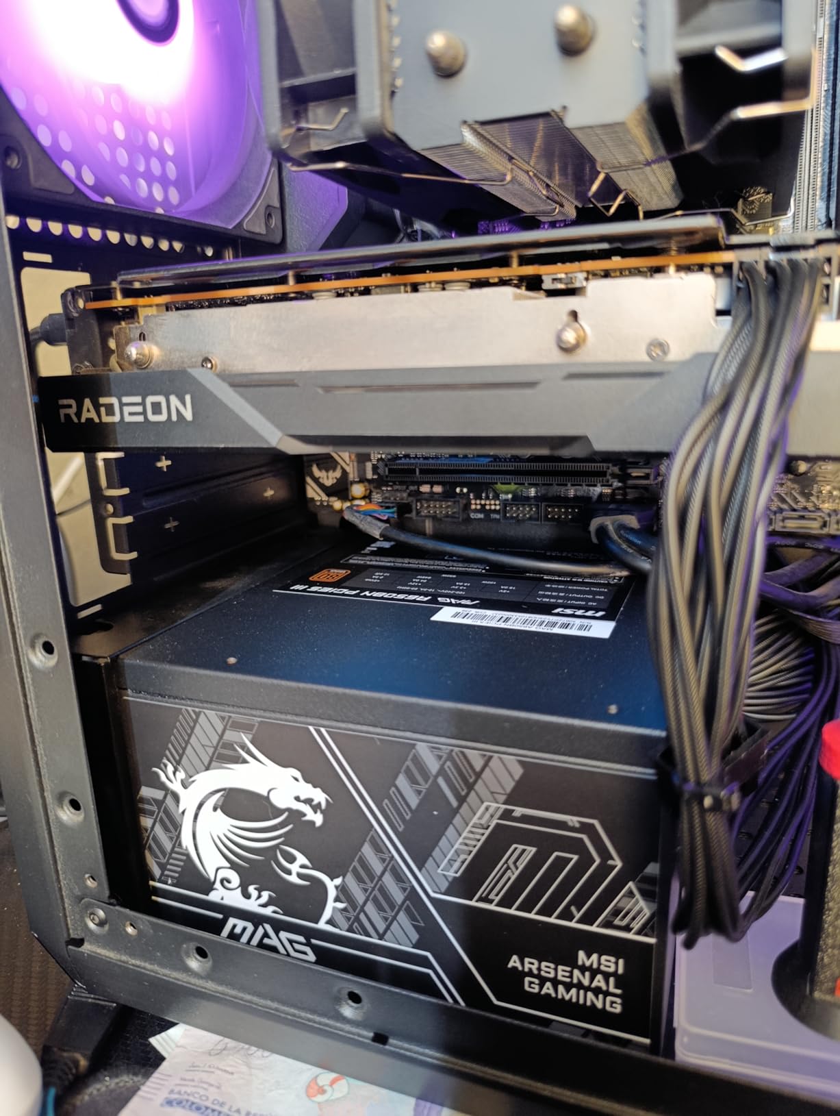 MSI MAG A650BN, Non-Modular Compact 650W Power Supply, 80+ Bronze, Low-Noise Fan, Active PFC Design, 5 Year Warranty customer photo 1