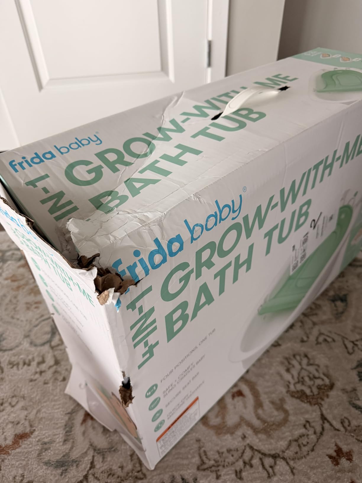 Frida Baby 4-in-1 Grow-with-Me Baby Bathtub, Baby Tub for Newborns to Toddler with Removable Bath Seat & Backrest for Bath Support in Tub customer photo 1