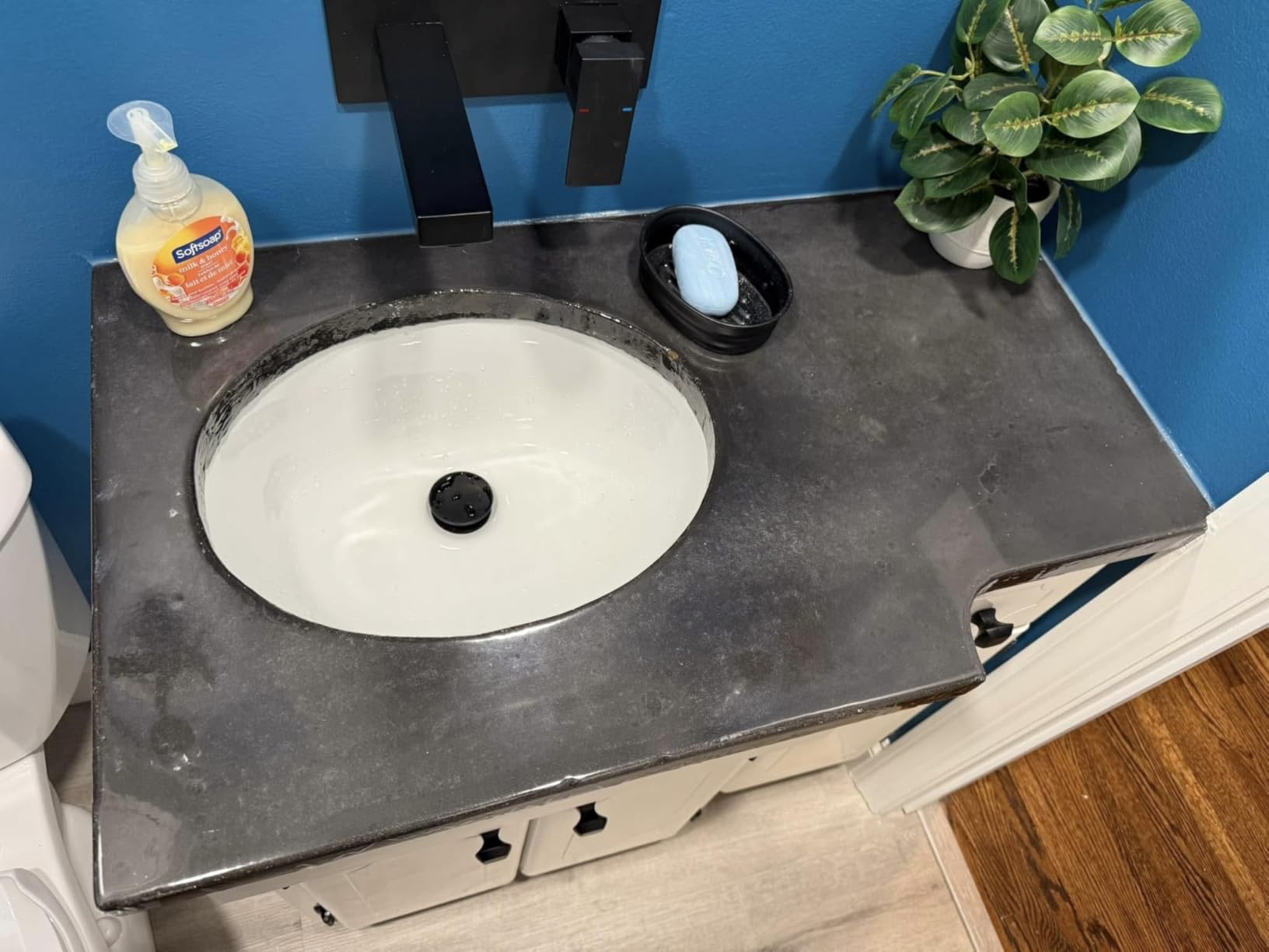 SUMERAIN Matte Black Wall Mount Bathroom Sink Faucet Lavatory Vessel Faucet, Brass Rough-in Valve Included customer photo 1