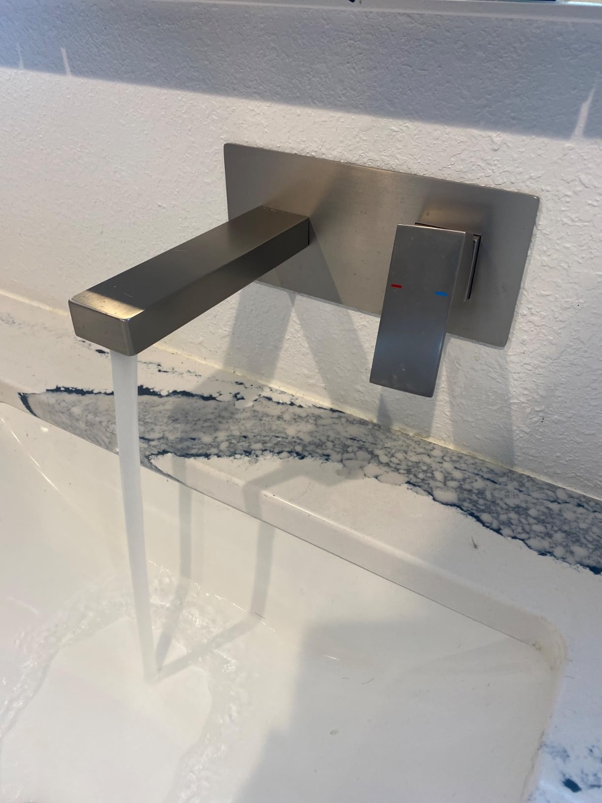 SUMERAIN Matte Black Wall Mount Bathroom Sink Faucet Lavatory Vessel Faucet, Brass Rough-in Valve Included customer photo 2