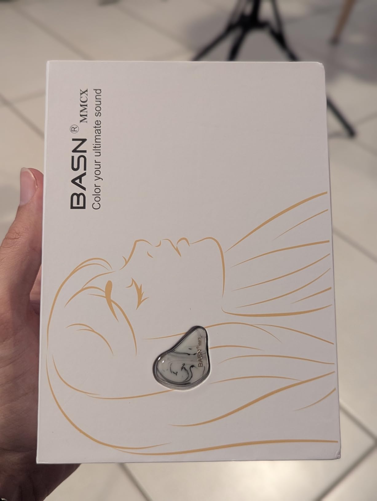 BASN MMCX Triple Driver in-Ear Monitors with Rich Bass, HiFi Stereo IEM Earphones with Upgraded Detachable Cables for Audiophiles Musicians (Porcelain White) customer photo 1
