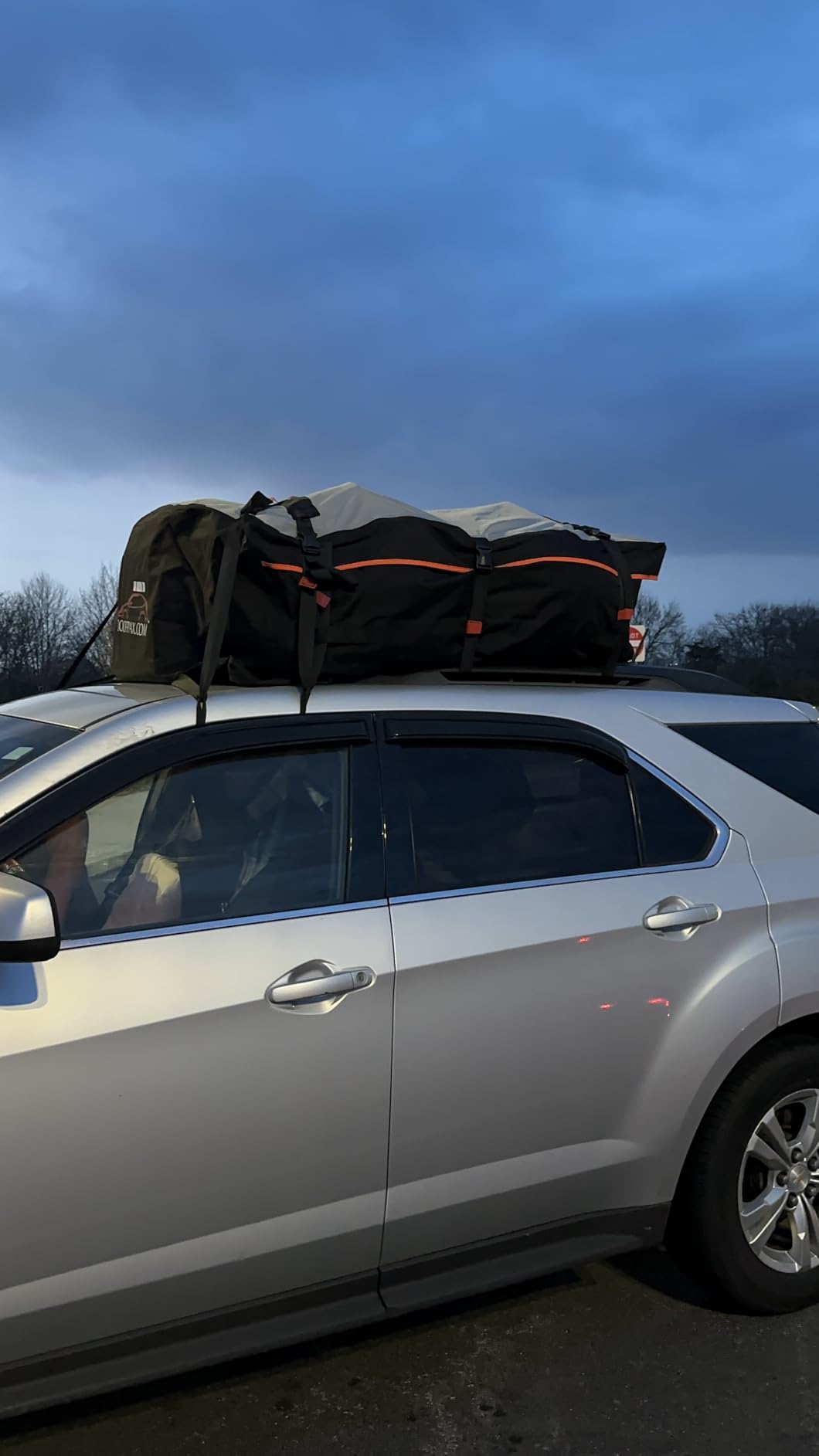 RoofPax 23 cft. Extra Waterproof Rooftop Cargo Carrier Bag, Double Weatherproof Zippers,10 Heavy-Duty Tie-Down Straps fit Cars with/Without a Rack or Side Rails, Safety Hooks Included customer photo 1
