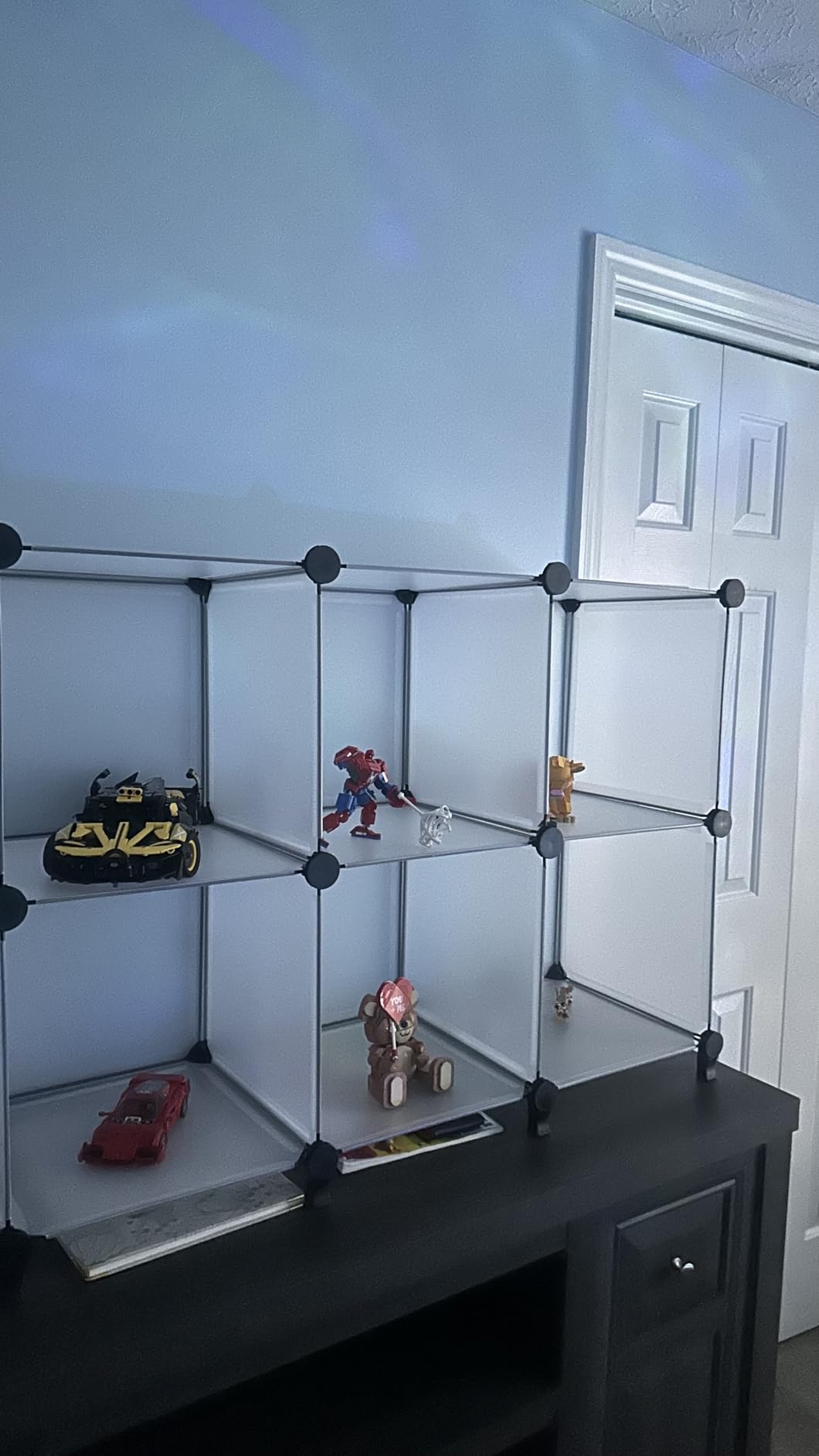 AWTATOS Cube Storage Organizer, Storage Cubes Shelves Bookshelf, 6 Cube Closet Organizers and Storage, DIY Stackable Plastic Clothes Organizer Shelving for Bedroom, Home, White customer photo 2