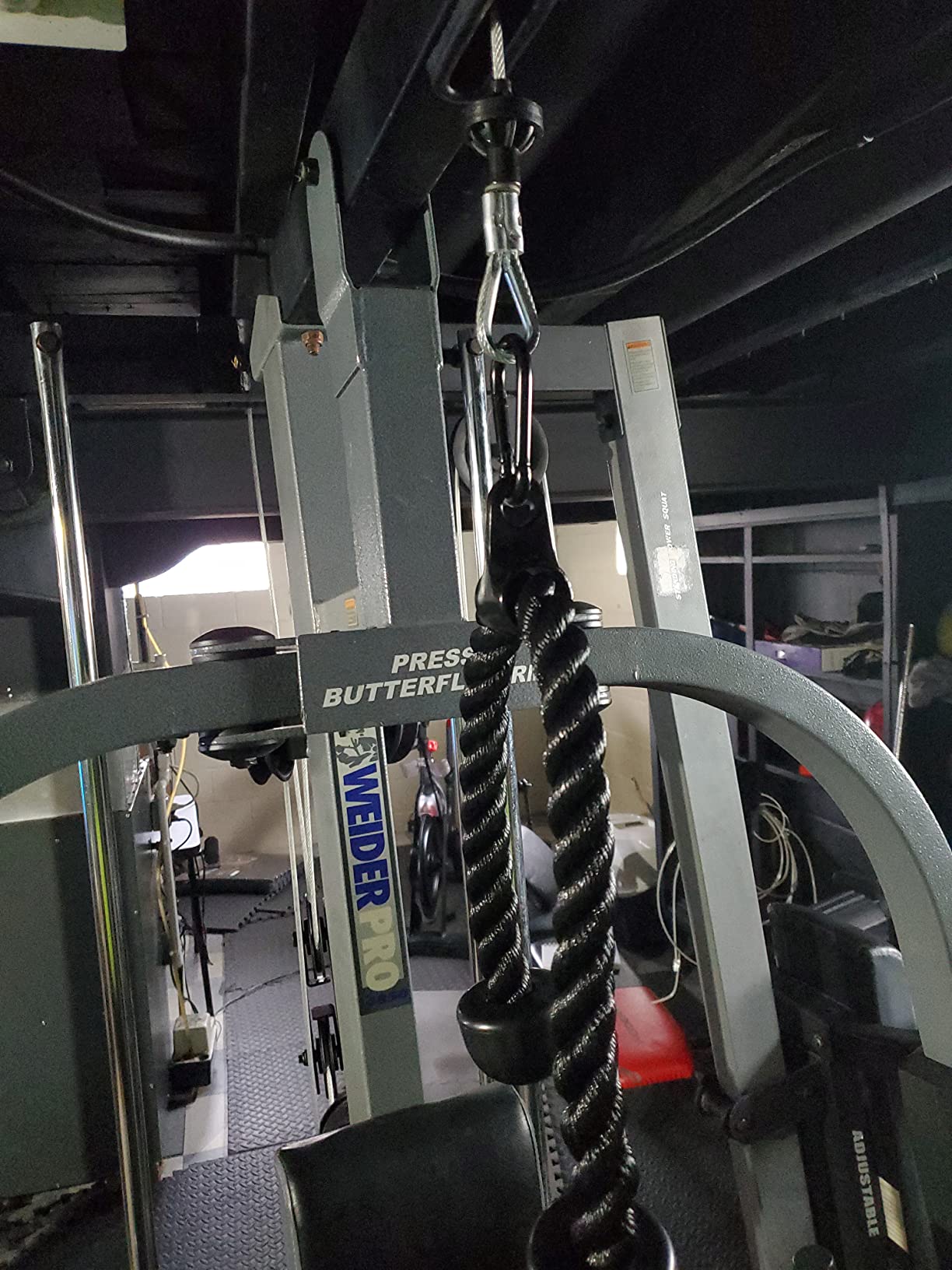Cable Attachments for Home Gym, Made of Heavy Duty Solid Steel, LAT Pulldown Attachment, Weight Machine Accessories, Straight Pull Down Bar, Tricep Rope, Exercise & Double D Handle customer photo 2