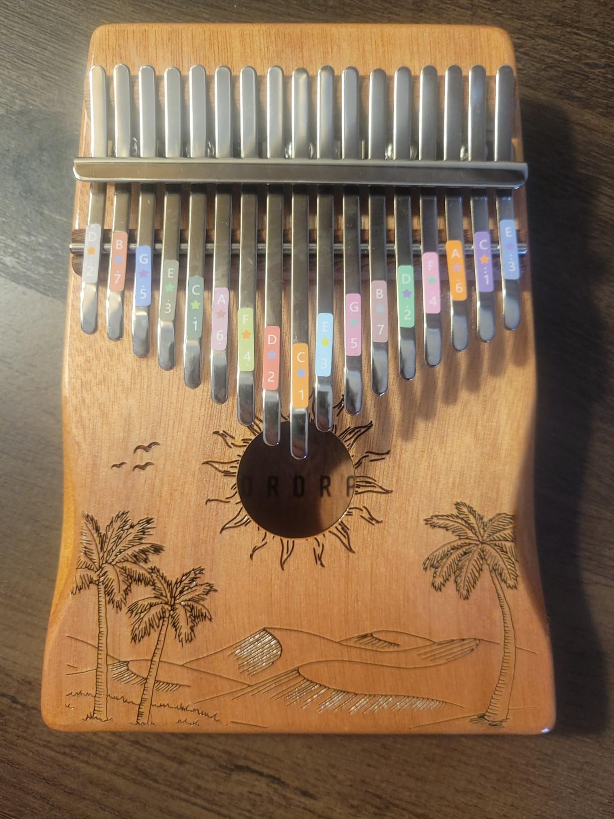 Orora Kalimba 17 Keys Thumb Piano - Songbook included with 25 Songs - Varnished Wood Musical Instrument customer photo 2