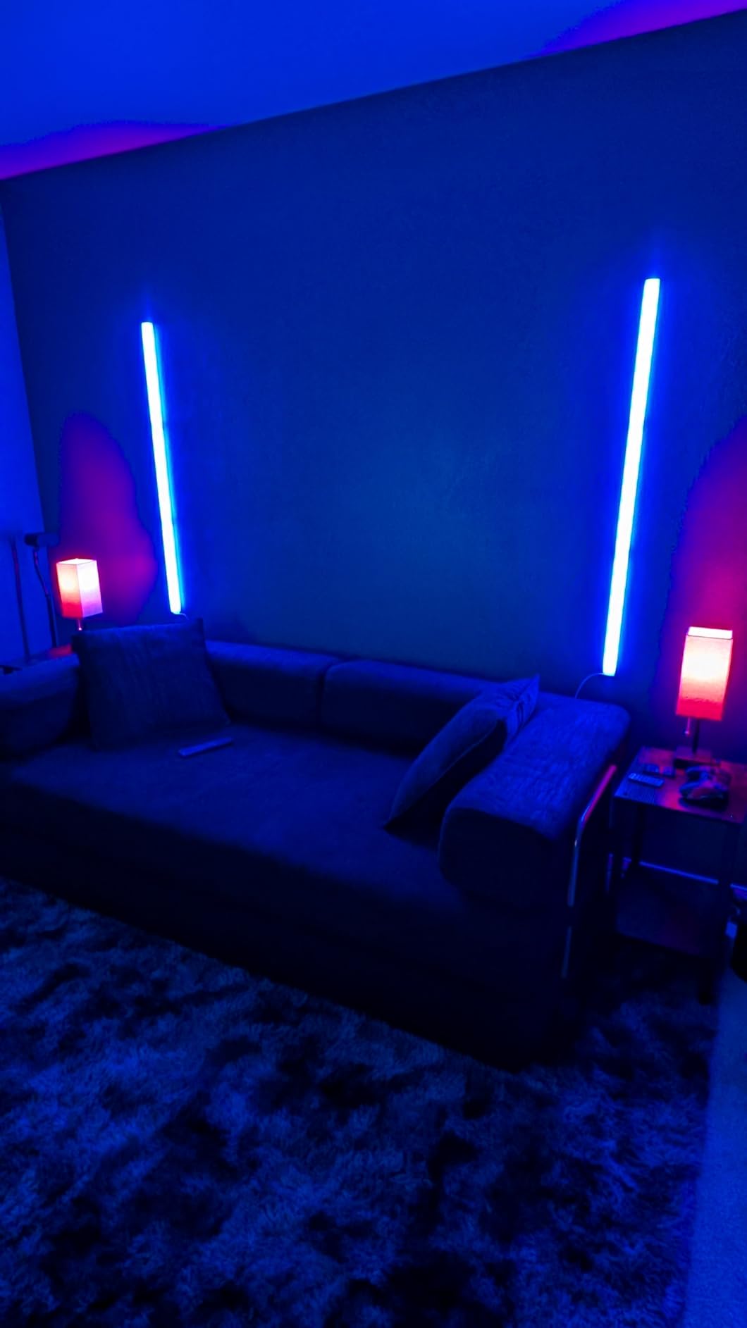 LIFX Glide Wall Lights, RGBIC LED Light, Smart Gaming Light Compatible with SmartThings, RGB Lights Bar, LED Wall Lights for Bedroom, 2 Panels Set (3 Sections/Panel) customer photo 1