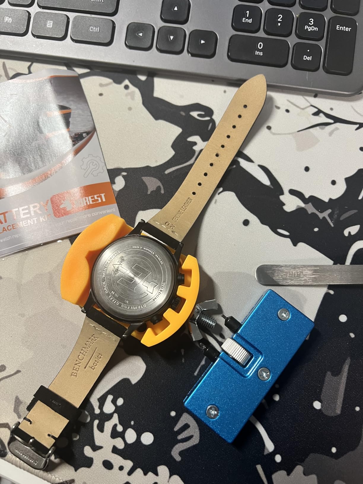 JOREST Watch Battery Replacement Tool Kit, Watch Wrench Back Remover for Rotate Open Watch Cover, Watch Case Opener Set with Watch Back Remover Holder, Only for Grooved Watches customer photo 2