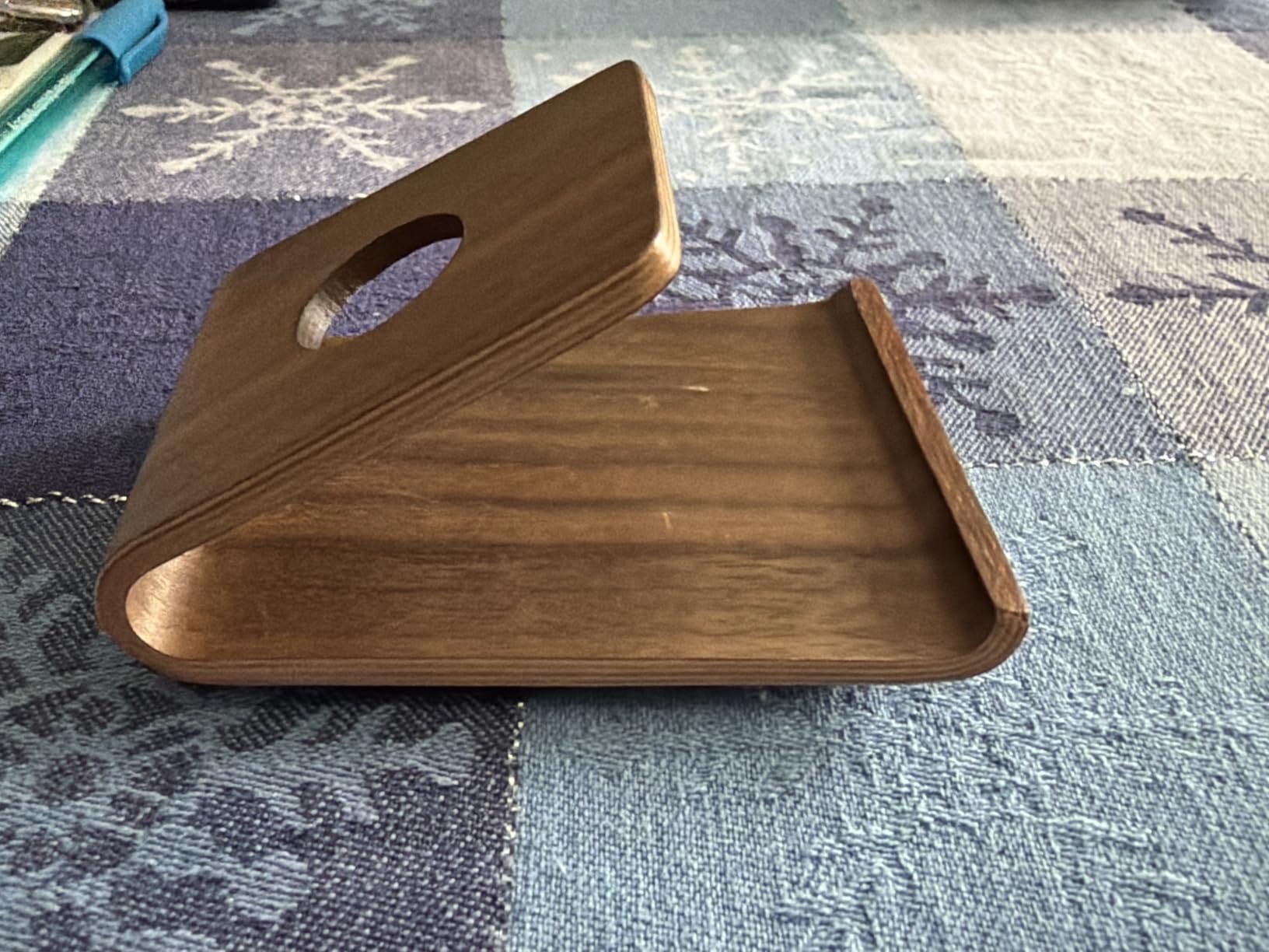 Wooden Cell Phone Stand, Universal Mobile Phone Holder Stand Non Slip Stable Desktop Phone Stand for iPhone, Samsung, iPad, Tablets customer photo 1