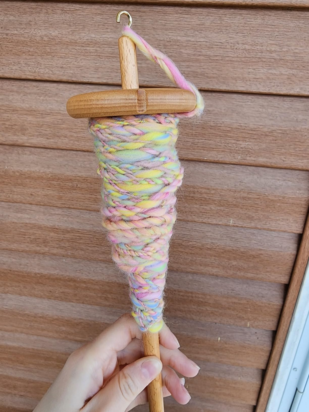 DICHA 3 Inch Drop Spindle Kit with 8oz Merino Wool - Beginner Spinning Set customer photo 2