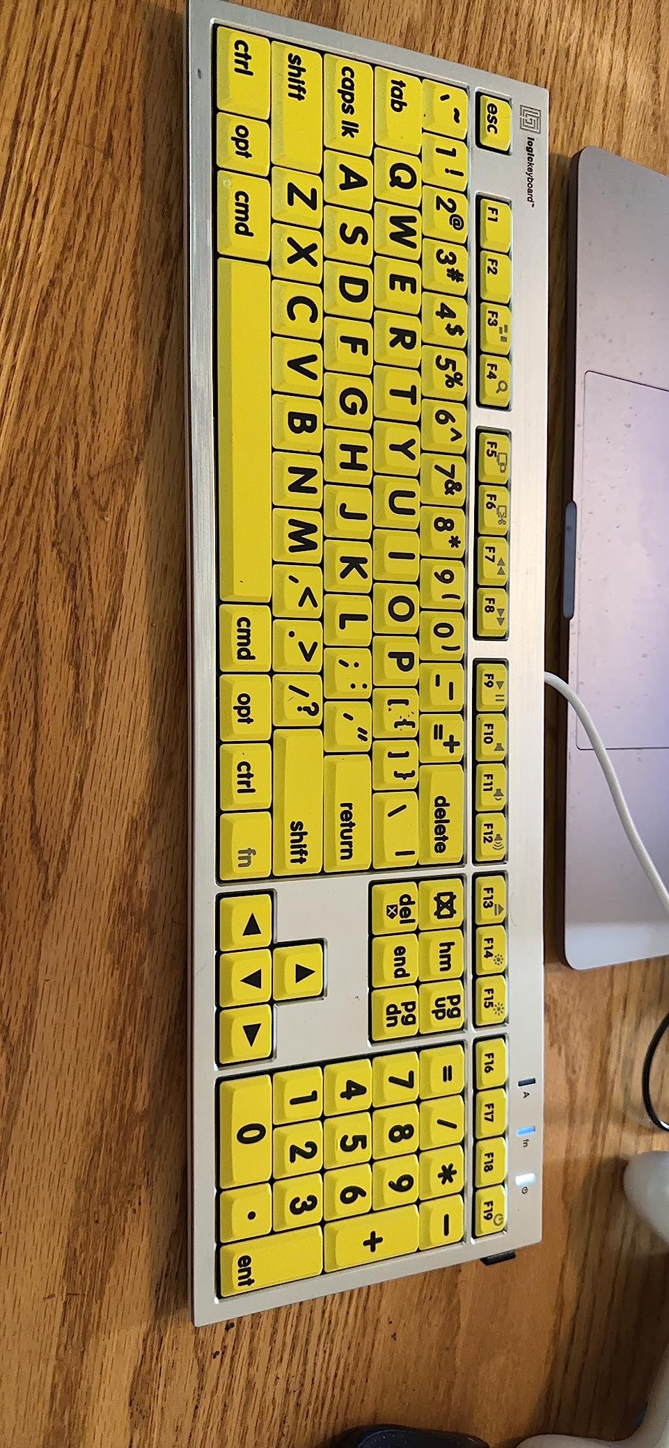 Logickeyboard 'Astra2' with Large Print - Backlit White Letters on Black Keys - Made for Windows PC - p/n LKB-LPWB-A2PC-US customer photo 1
