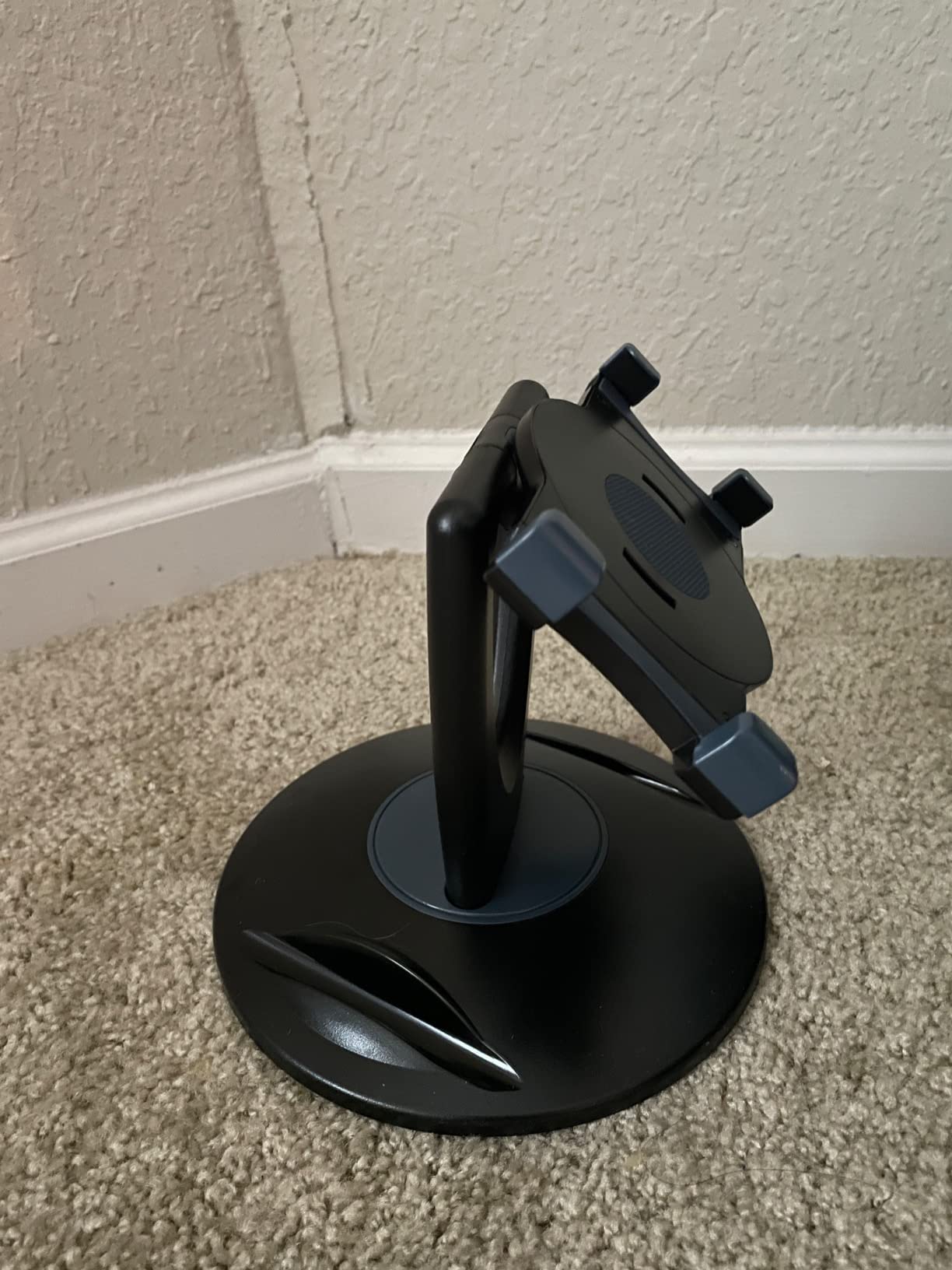 360 Rotating Tablet Stand for POS Kiosk & Desk, Foldable iPad Holder with Phone Organizer Base, Swivel Counter Mount for Retail & Office, Fits iPad Pro 12.9, Air, Mini, All 4-13