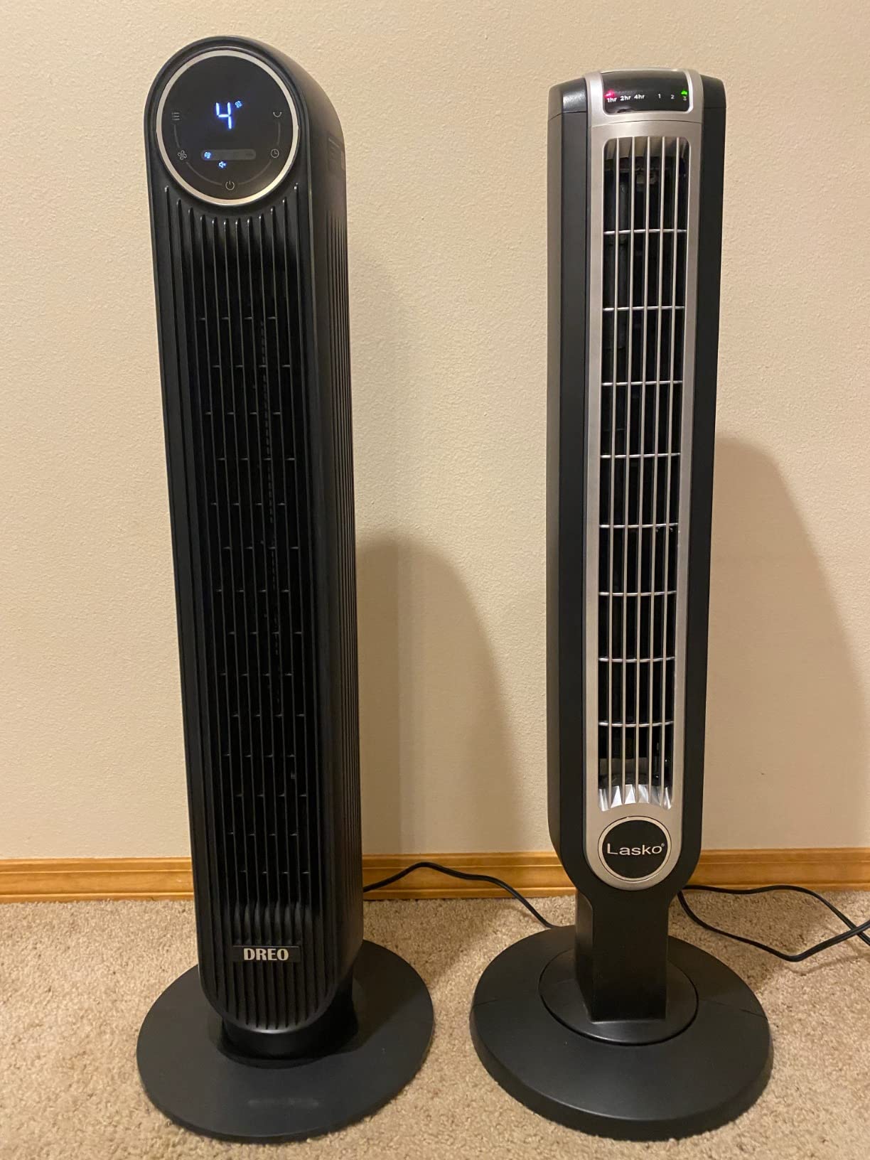 DREO Tower Fan for Bedroom, 2026 Upgraded DC Motor, 28ft/s High Velocity, 20dB Ultra Quiet Standing Fan, 8 Speeds 4 Modes, 90° Oscillating Bladeless Fan for Indoors, Floor Fans with Remote, Black customer photo 1