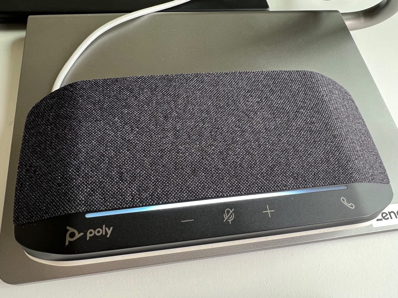 Poly Sync 10 USB Speakerphone (Plantronics) - Two-in-One Portable Speaker for Audio/Video Conference Calls & Music - USB Powered - Dual-Mic, Full-Duplex Audio - Works with Teams, Zoom, Google & More customer photo 1