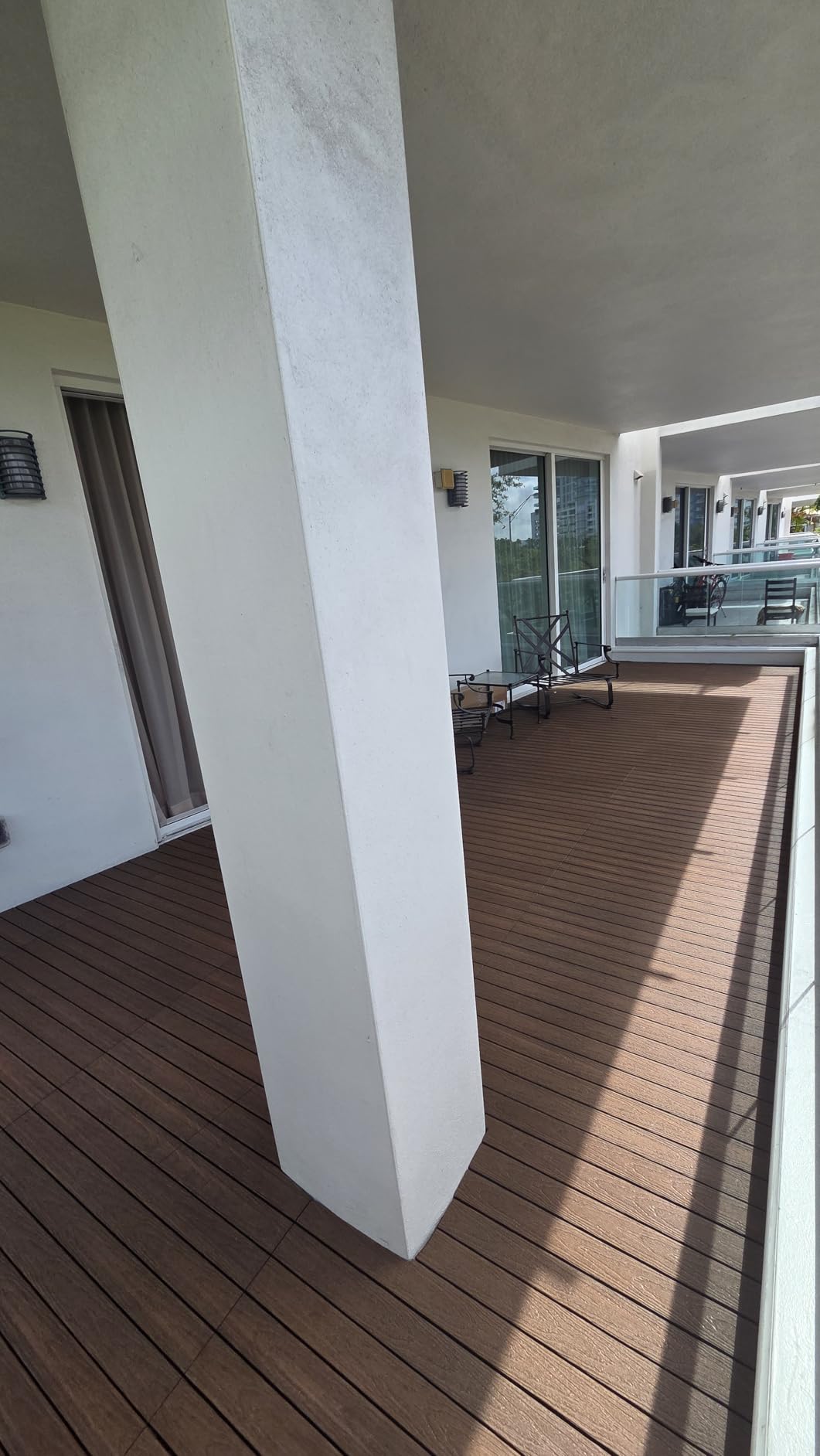 NewTechWood UltraShield Naturale 1 ft. x 3 ft. Quick Deck Composite Outdoor Deck Tile in Icelandic Smoke White (15 sq. ft. per Box) customer photo 1