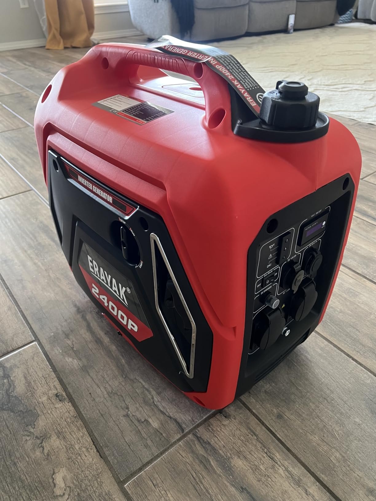 ERAYAK 2400W Portable Inverter Generator for Home Use, Super Quiet Small Generator for Camping Outdoor Emergency Power Backup customer photo 1