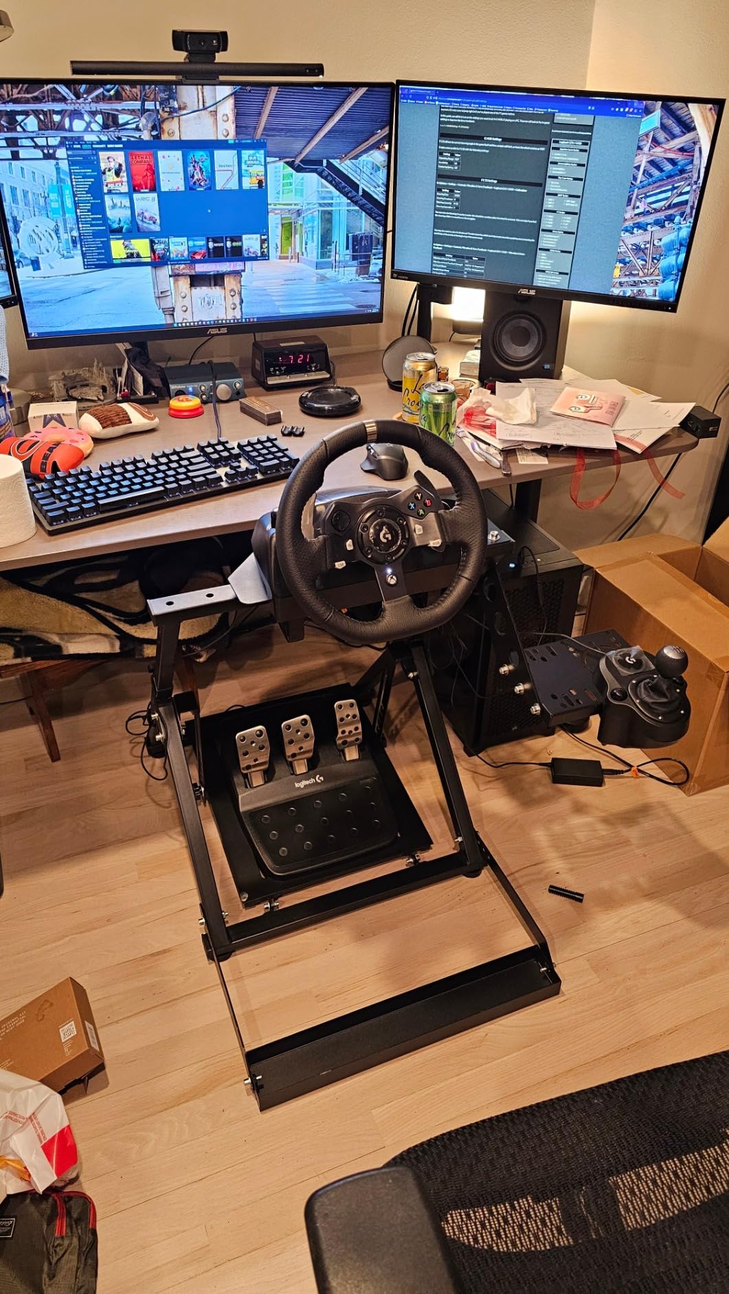 Dardoo X Frame Racing Wheel Stand Foldable Fit for Logitech G25 G27 G29 G920, for Thrustmaster T300RS GT Adjustable Racing Simulator Steering, NOT Included Wheel Pedal Handbrake and Shifter customer photo 1
